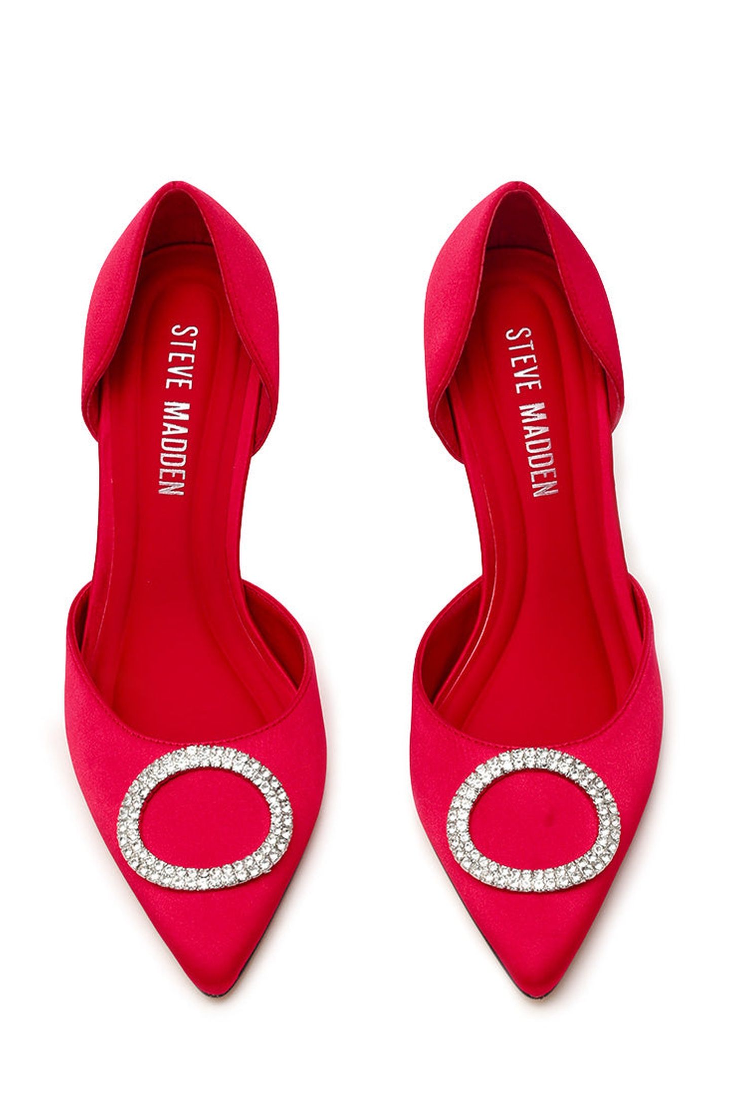 SPARKLING PUMPS RED SATIN 3