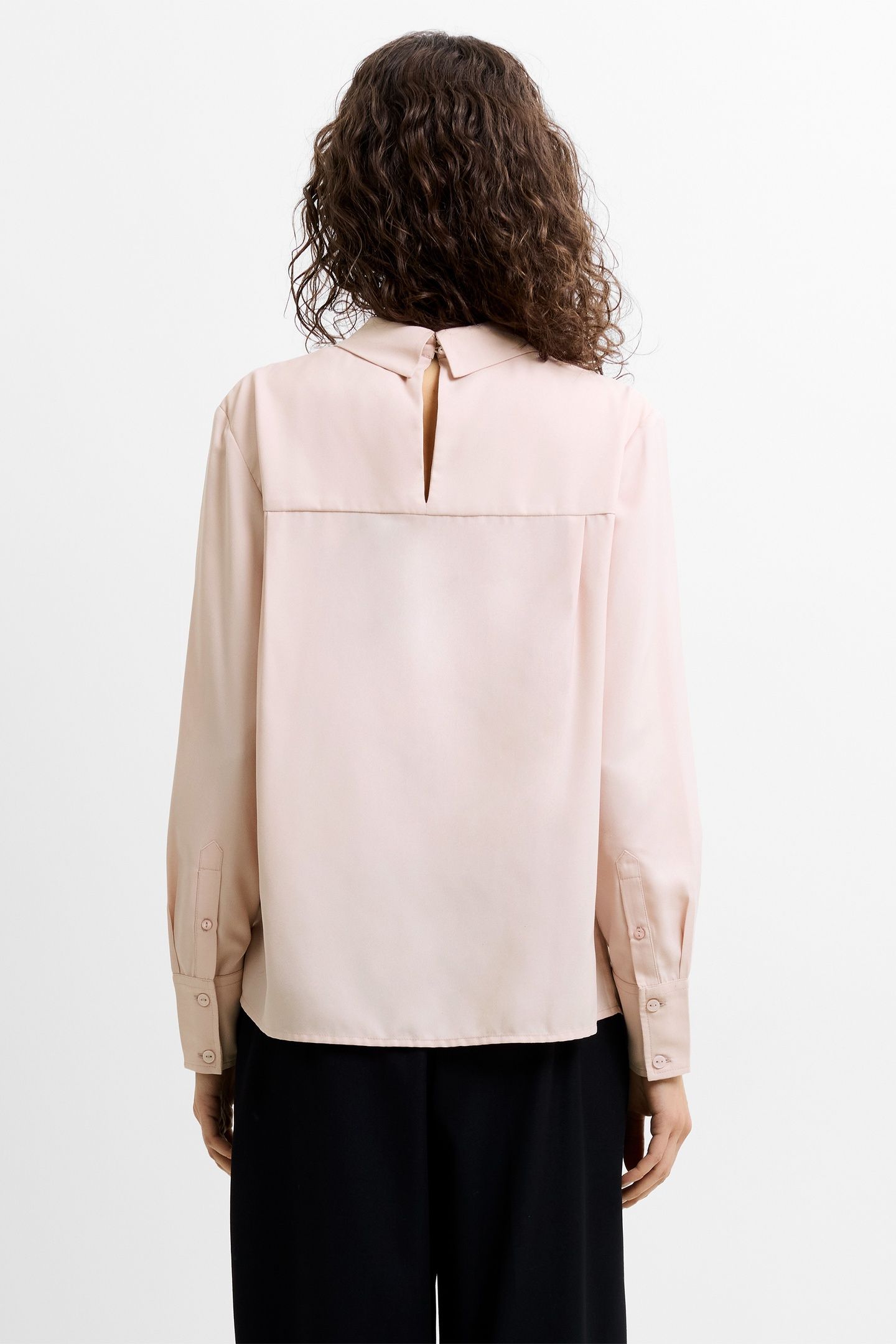 MILA GGT PLEAT POPOVER SHIRT POWDER PINK 2