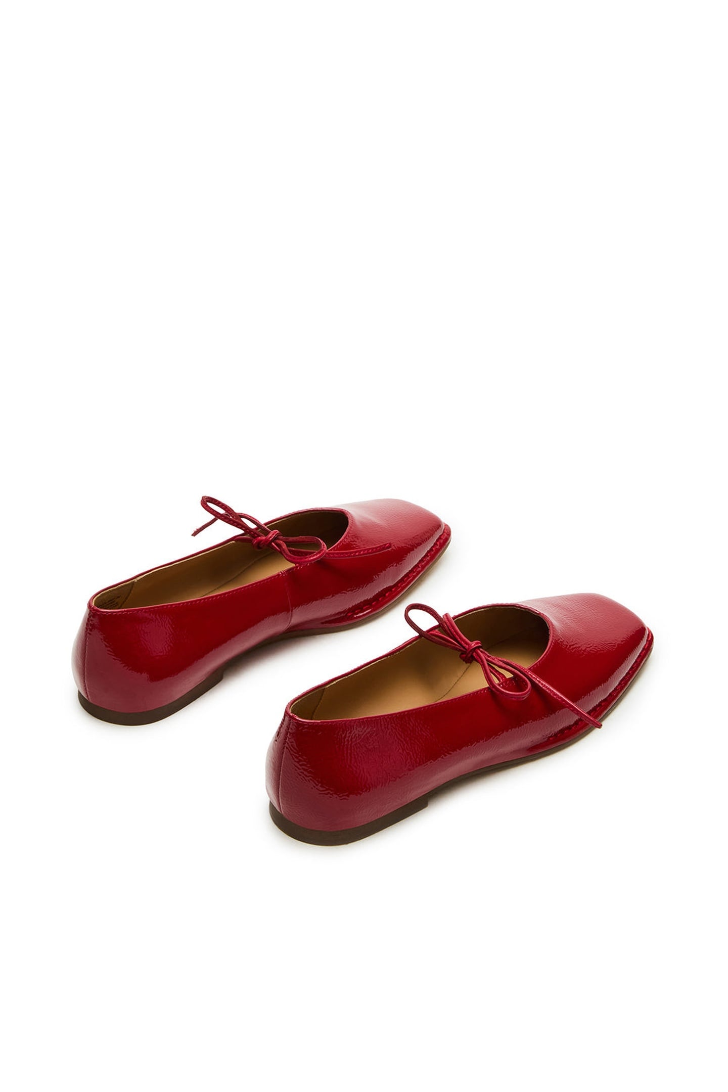 LOLA FLAT SHOES RED PATENT 3