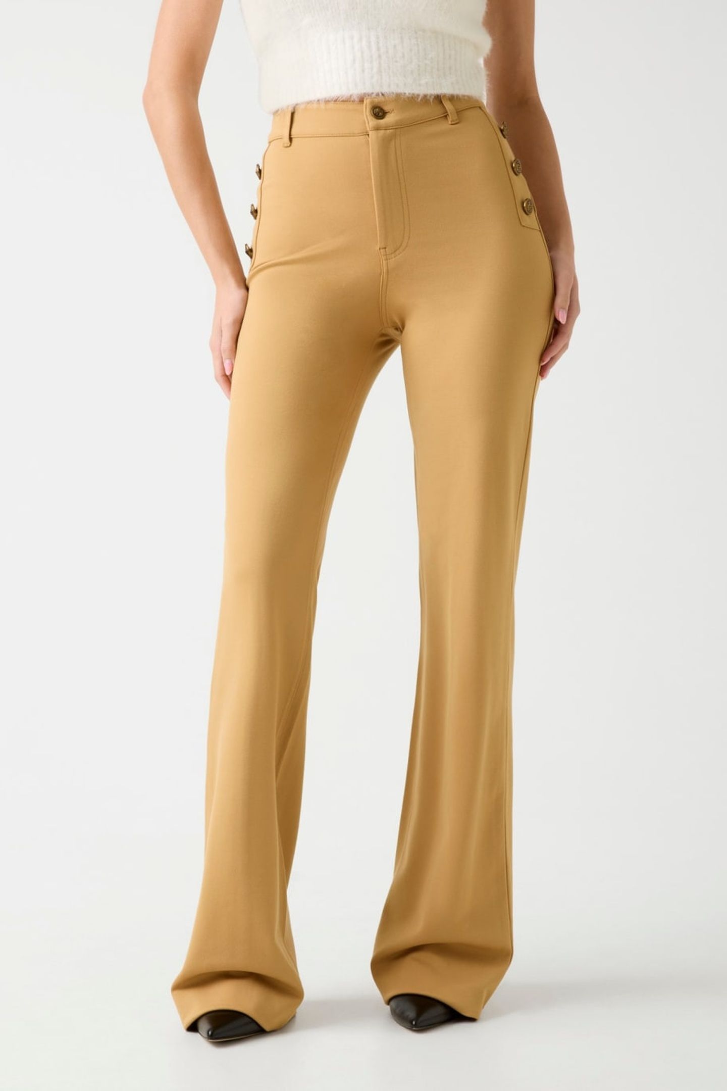CHRISSY FLARE PANTS KHAKI TAN 1