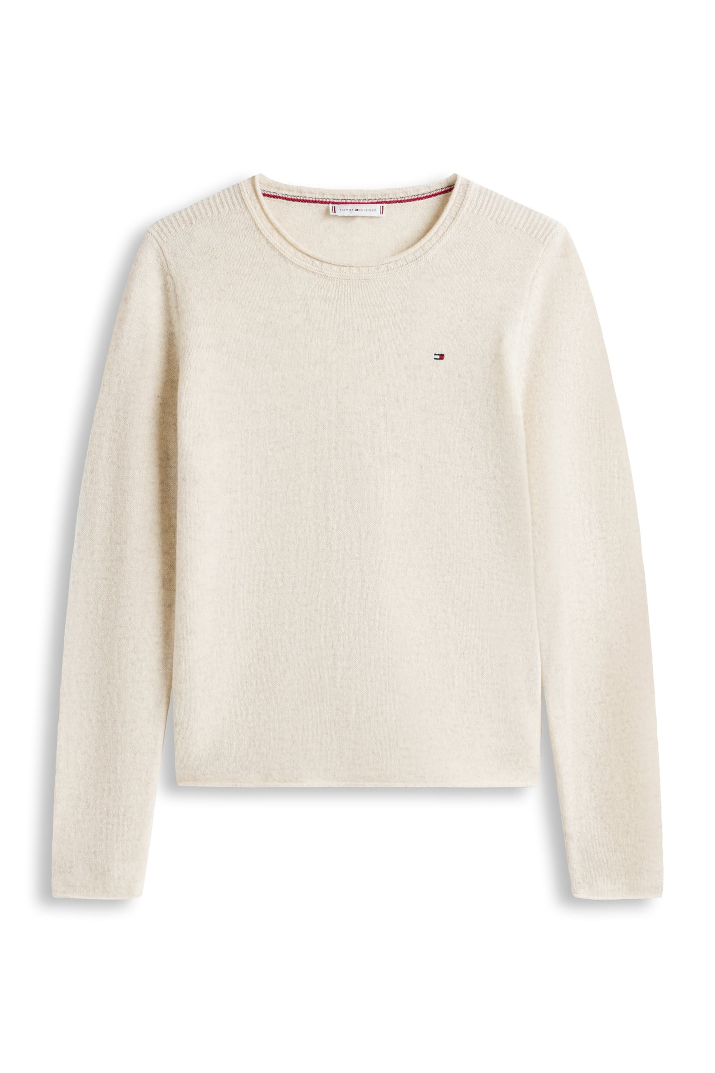 SOFT WOOL C-NECK LOOSE SWEATER HEATHER OATMILK 4