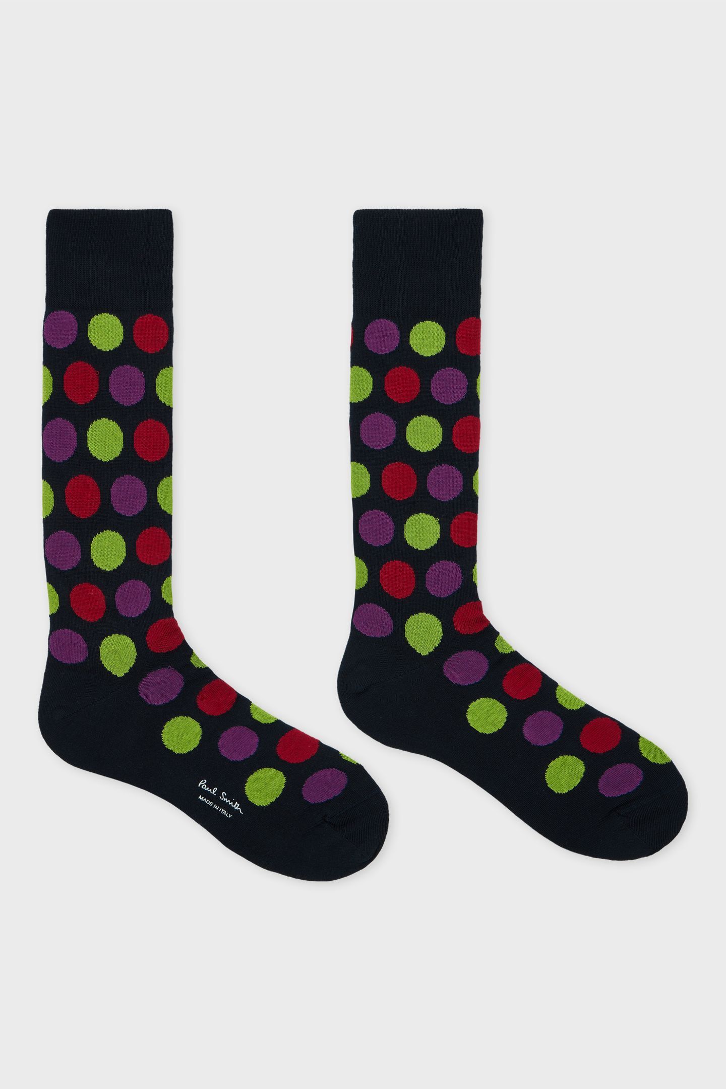 MEN SOCK ILARIO POLKA NAVY 2