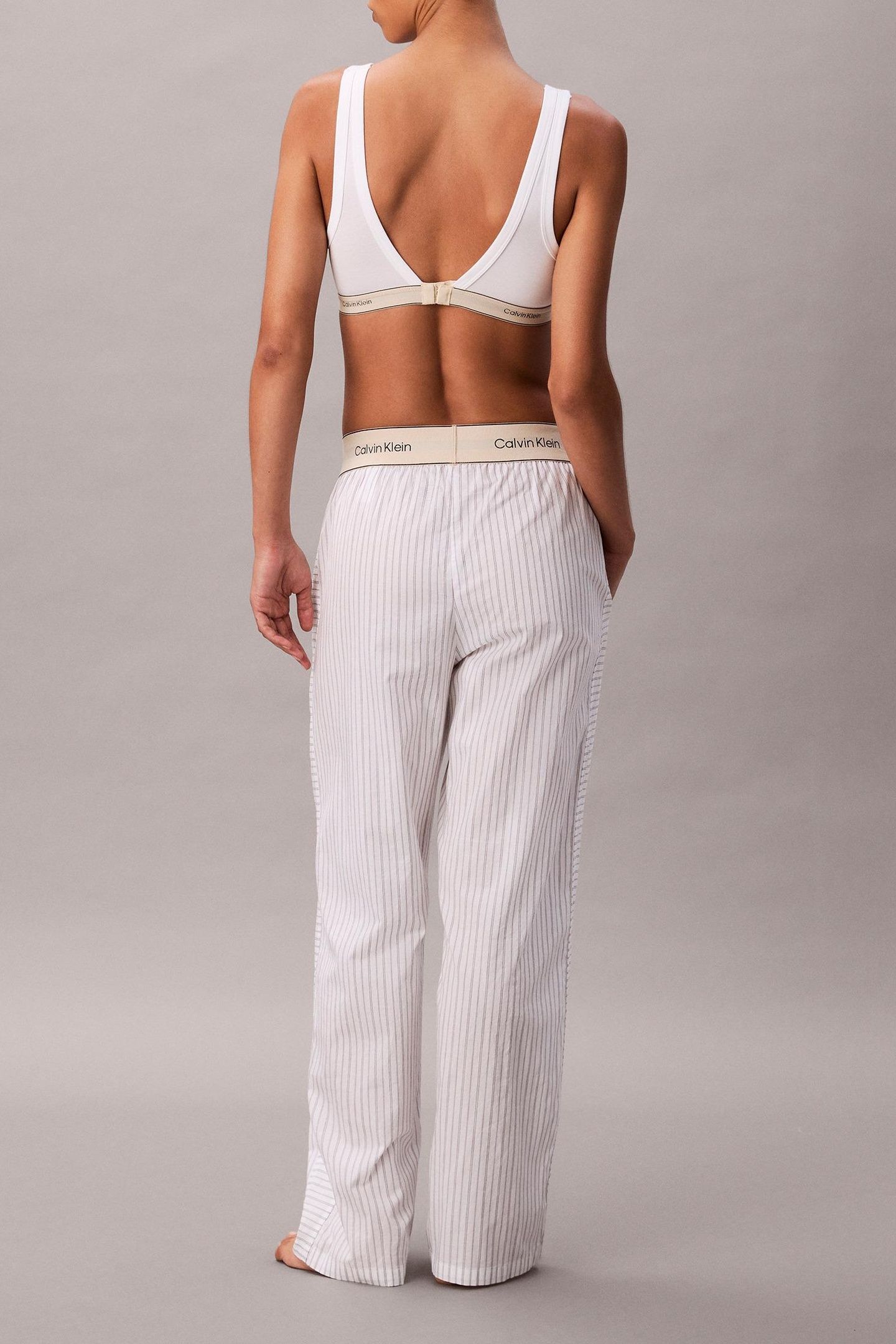 LOGO SUPER POPLIN PANTS WHITE 2