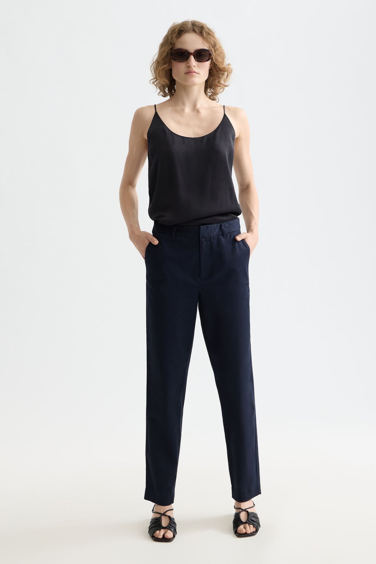 JERSEY WOVEN TANK BLACK 2