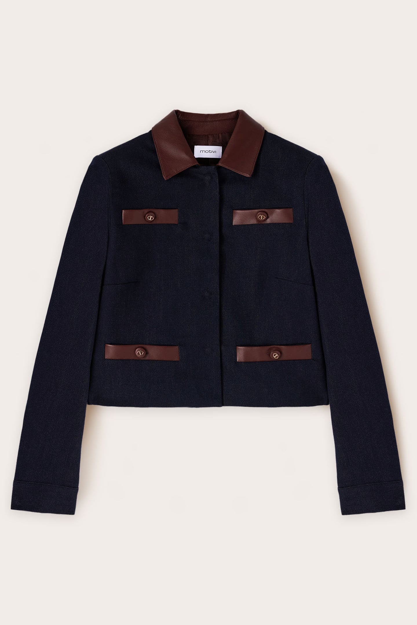 DENIM JACKET WITH INSERTS BLUE 4