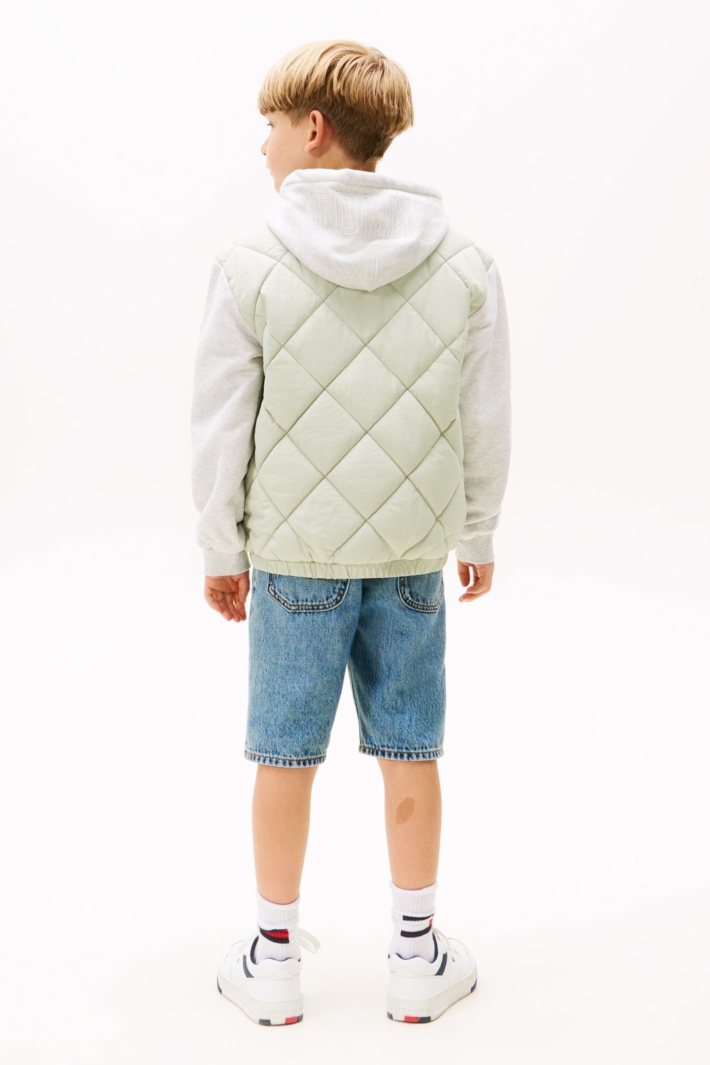 BOYS MIX MEDIA QUILTED JACKET MISTY SAGE 2