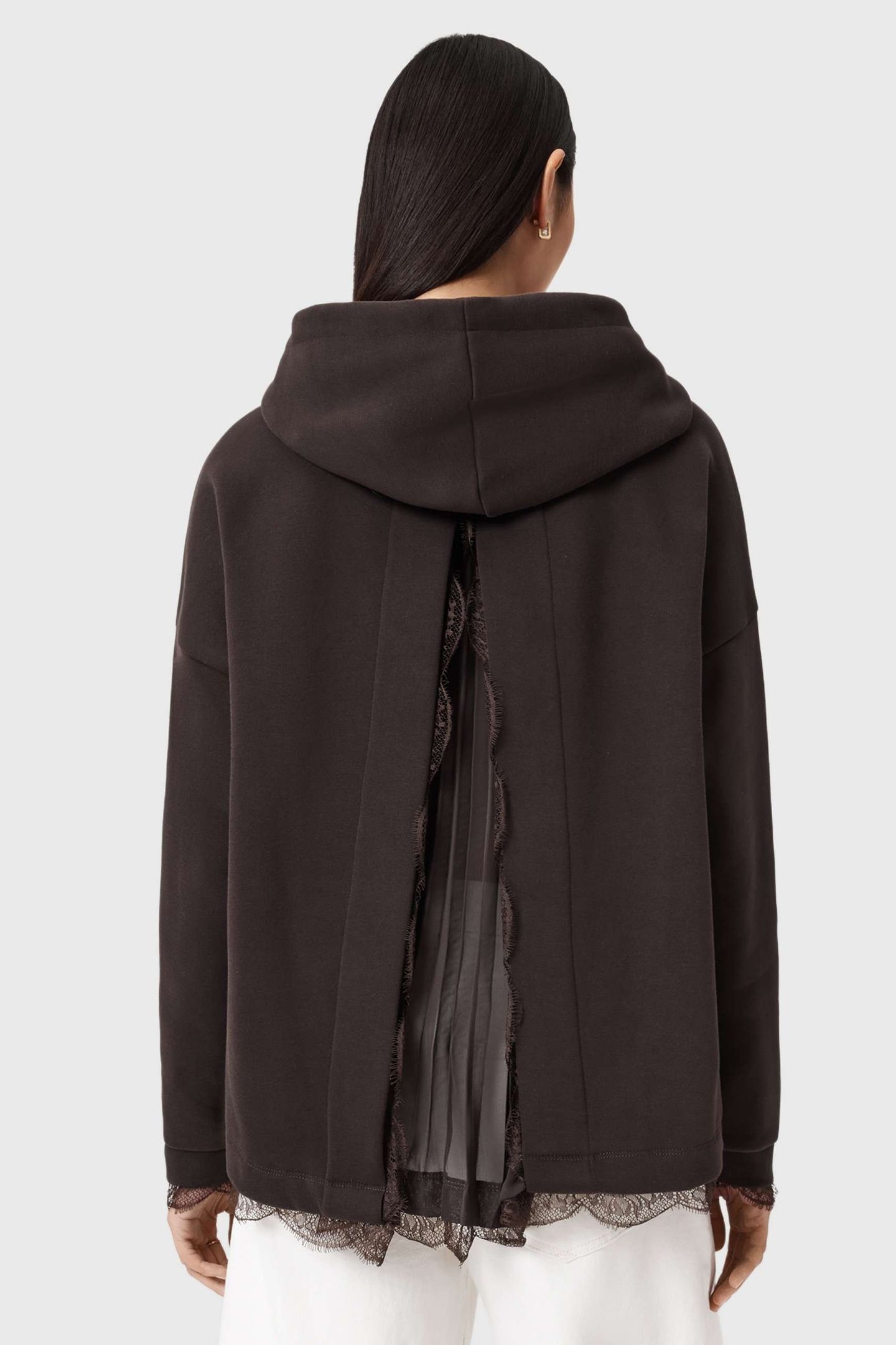 NIA LACE HOODY BOTTLE BROWN 3