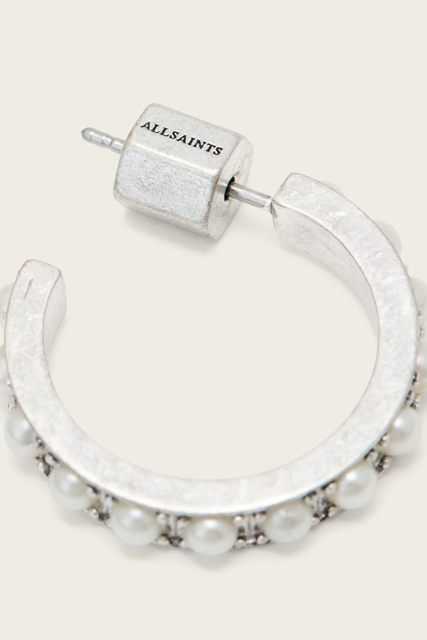 NELLIE LRG HOOP WARM SILVER 4