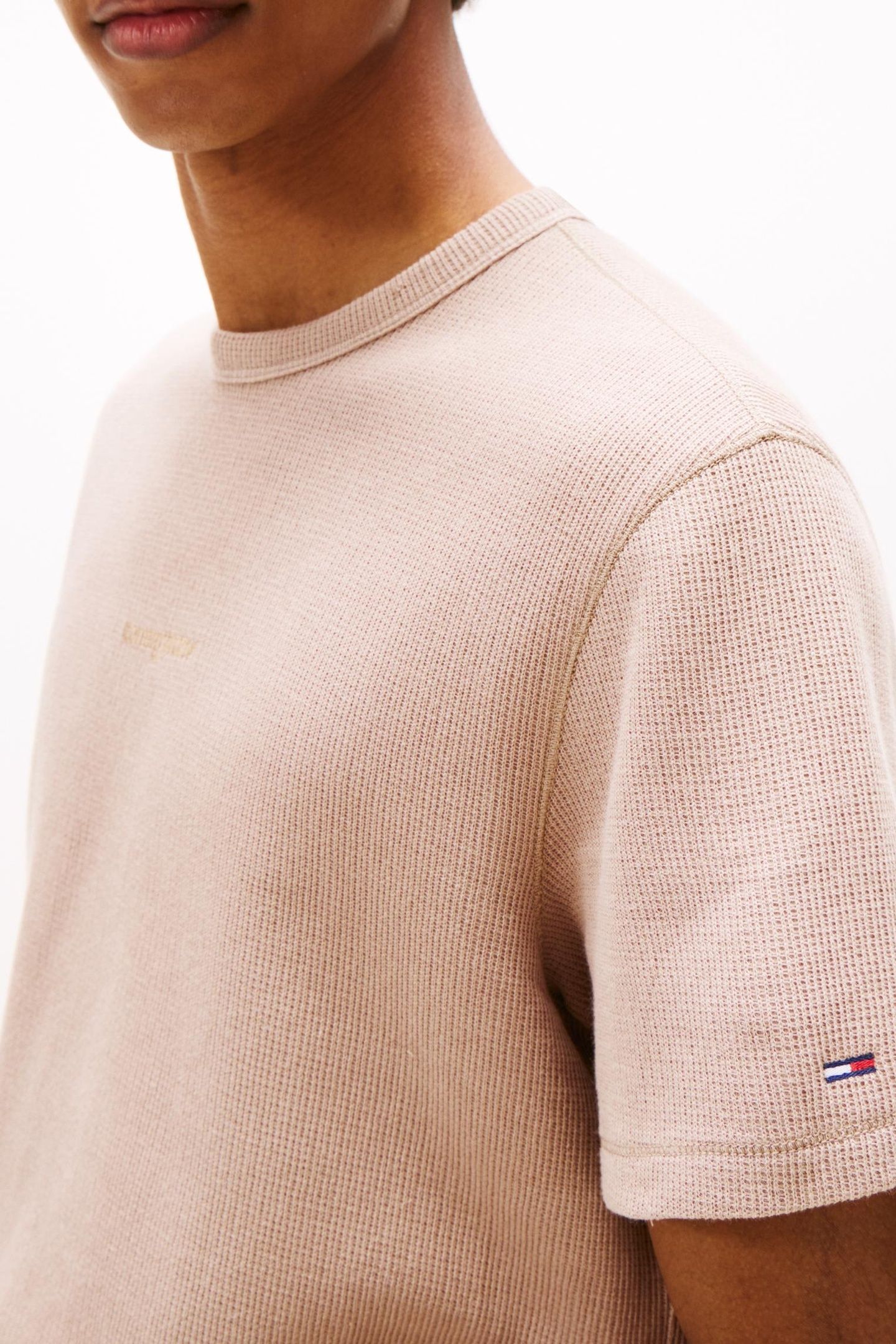 TJM SLIM WAFFLE TEE COASTAL TAUPE 5