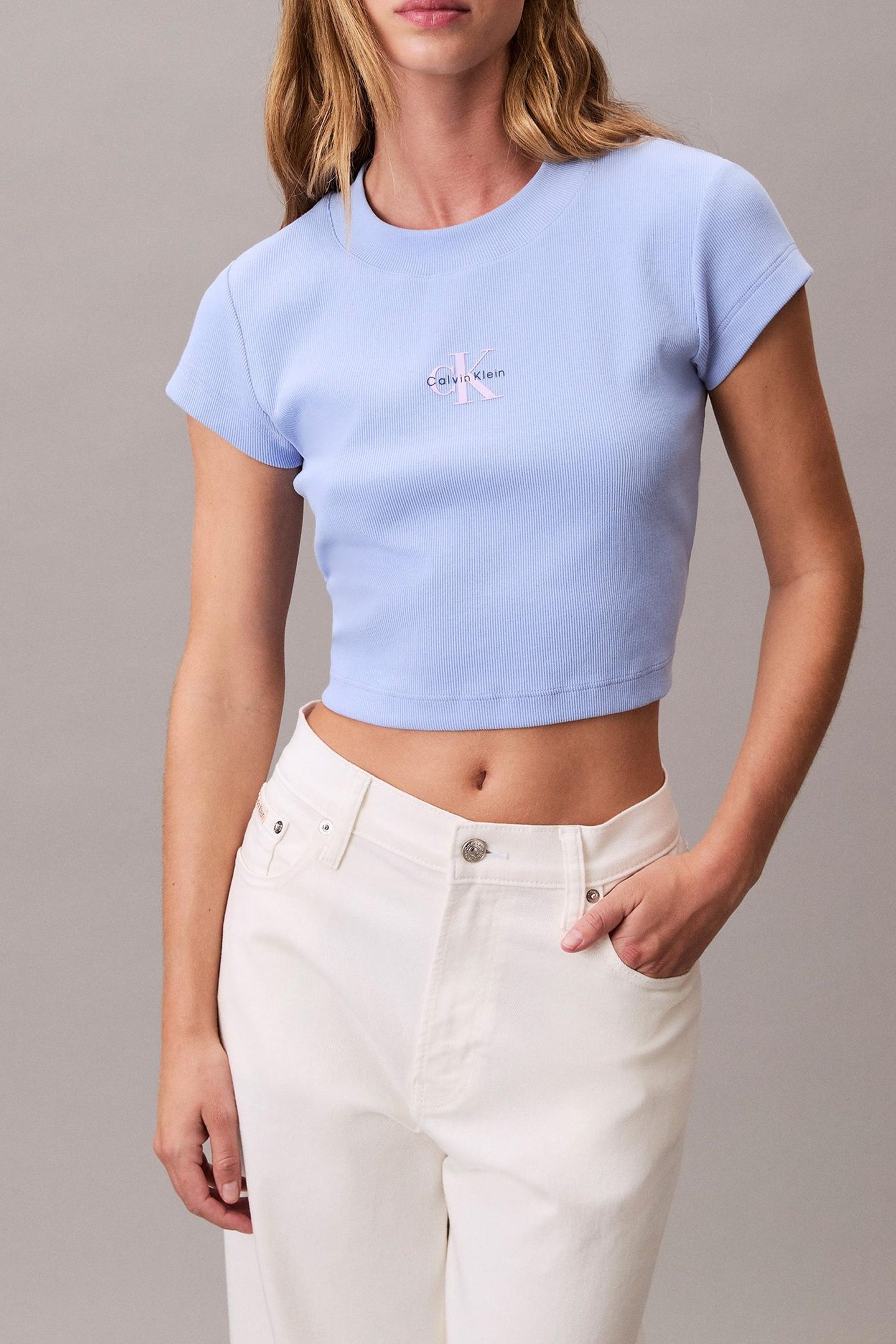 MONOGRAM BABY TEE MODERATE BLUE 1