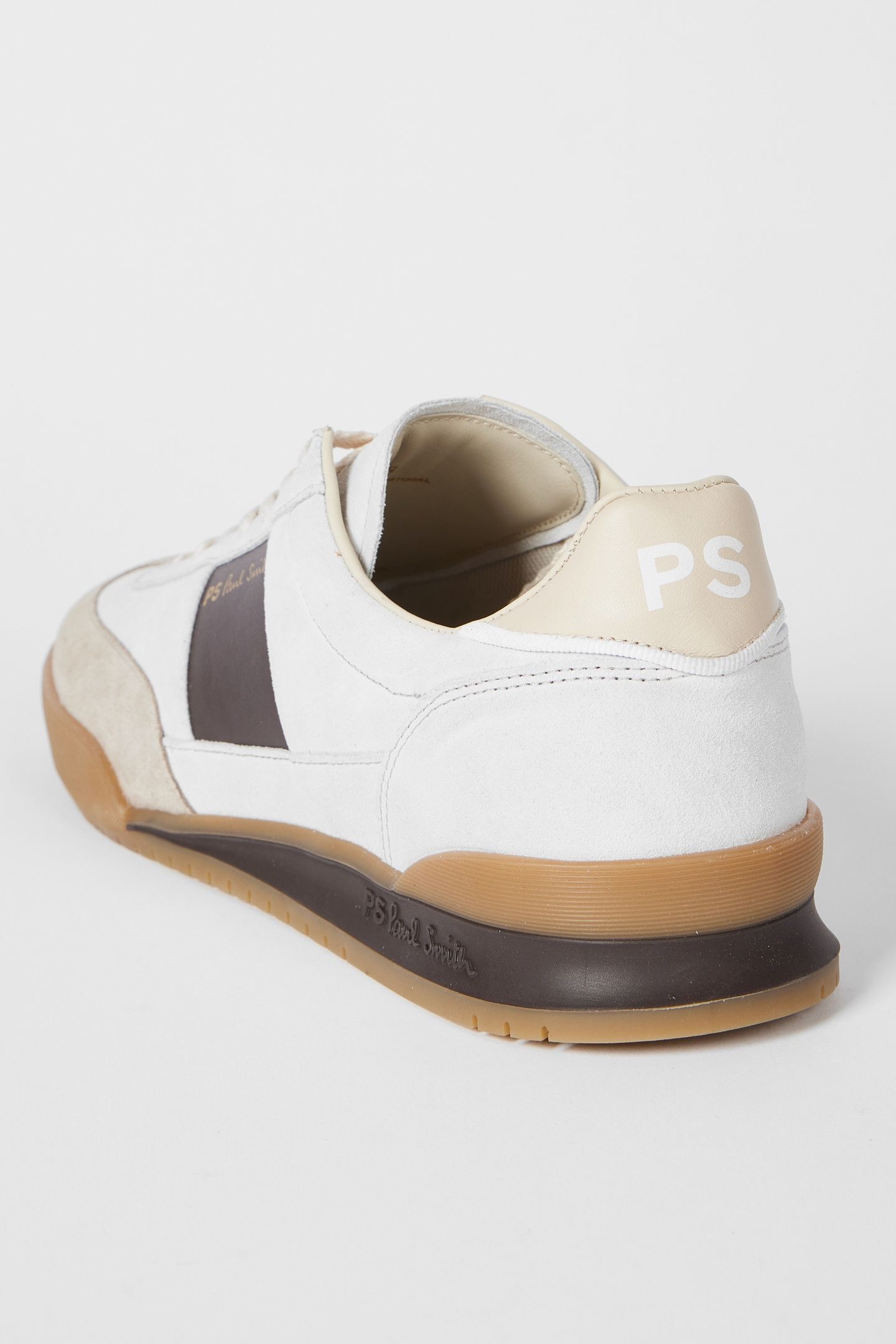 MENS SHOE DOVER WHITE BROWN SIDE PANEL OFF WHITE 2