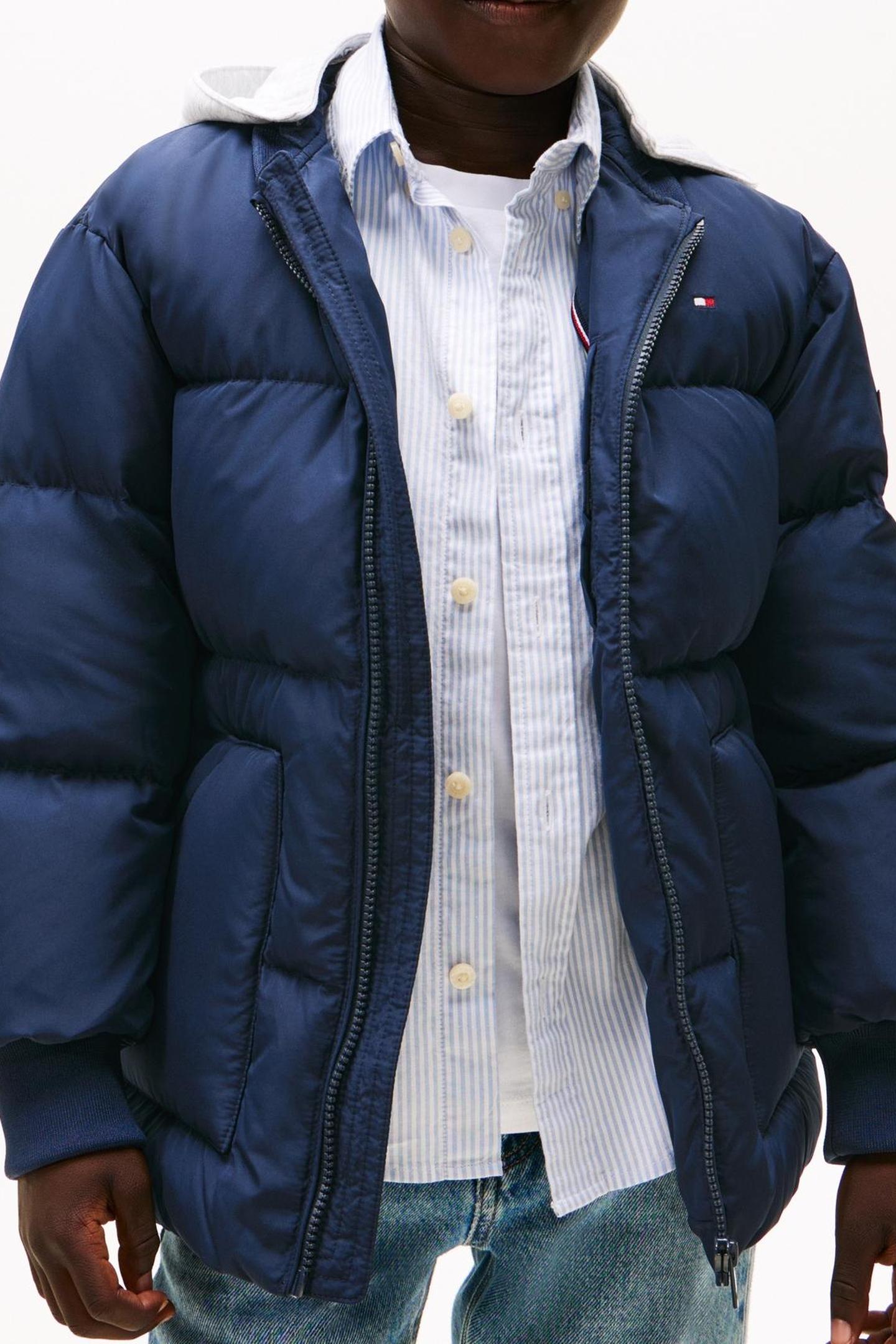 BOYS TOMMY FLAG EMB DOWN DARK NIGHT NAVY 1