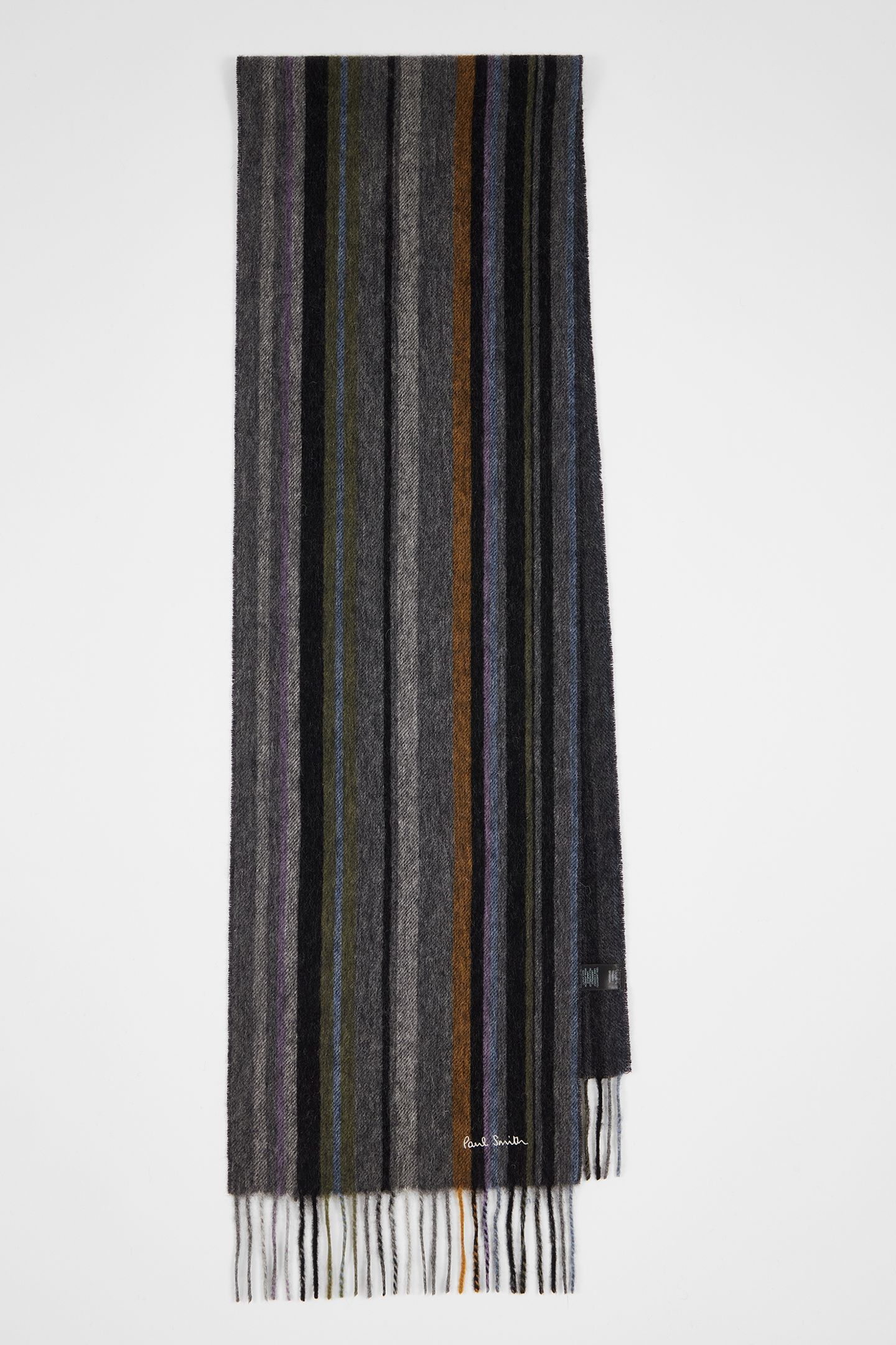 MEN SCARF TRENT STRIPE SLATE 1