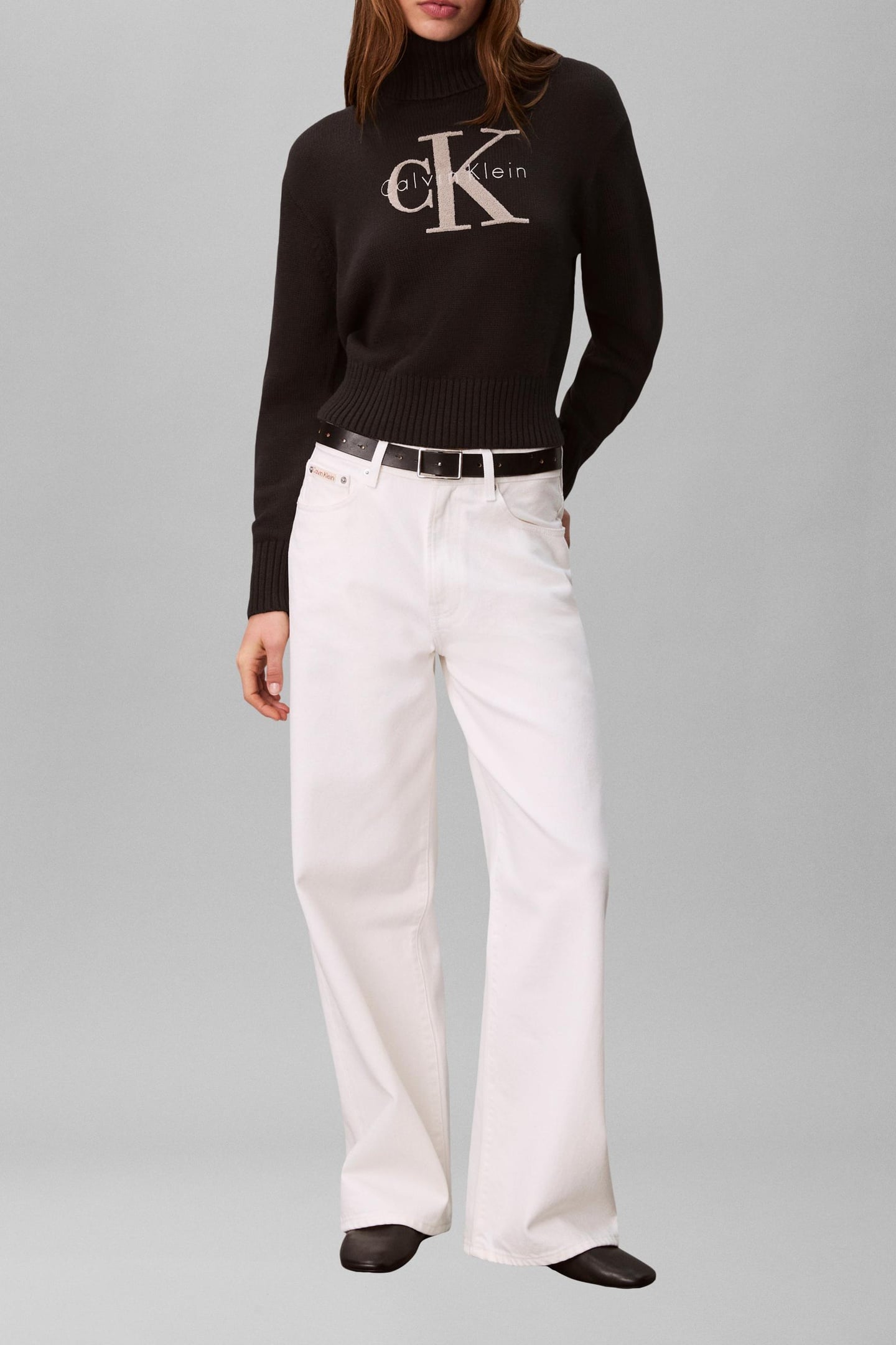 CHENILLE MONOLOGO SWEATER BLACK 3