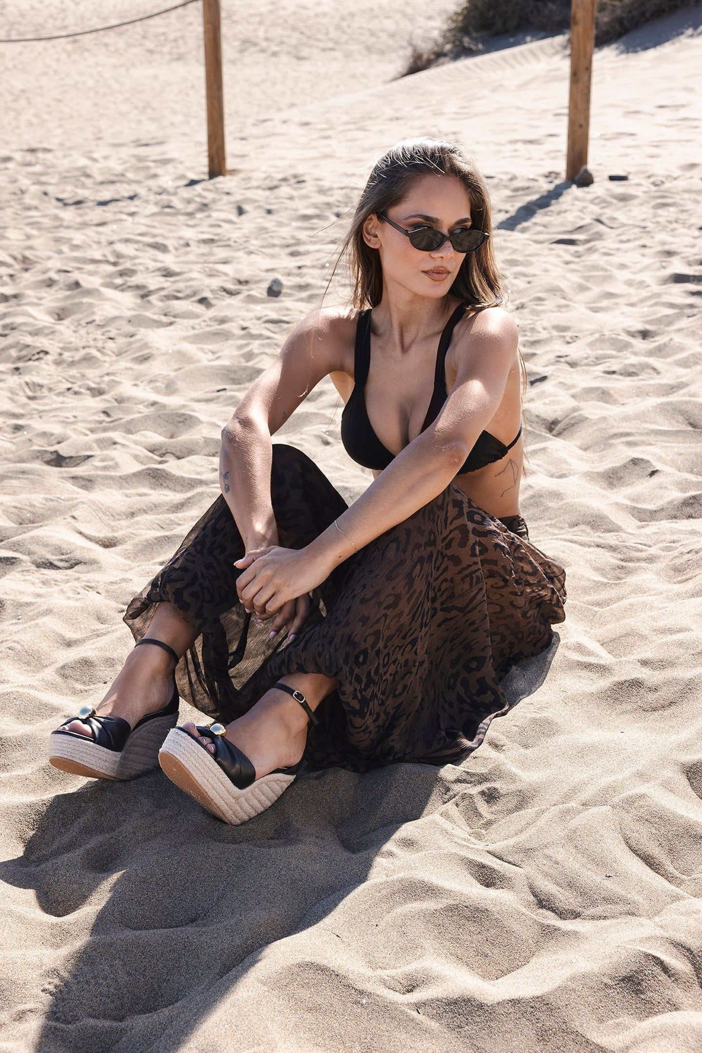 TALIYA SANDALS BLACK LEATHER 4