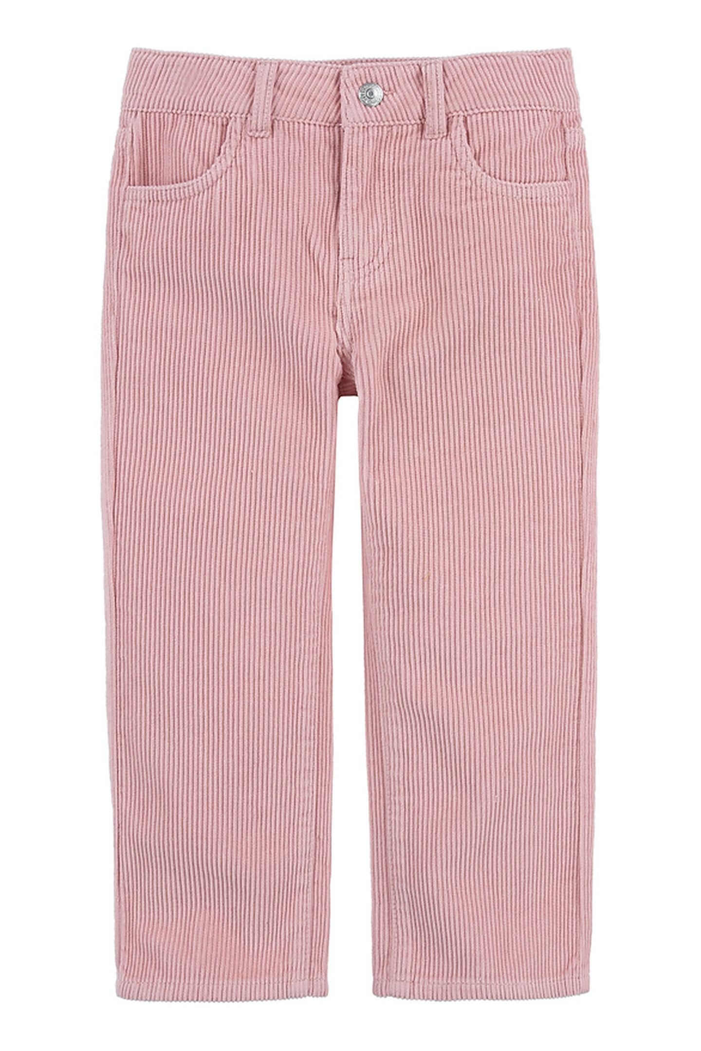 GIRLS BAGGY DAD CORDUROY PANTS BRIDAL ROSE 1