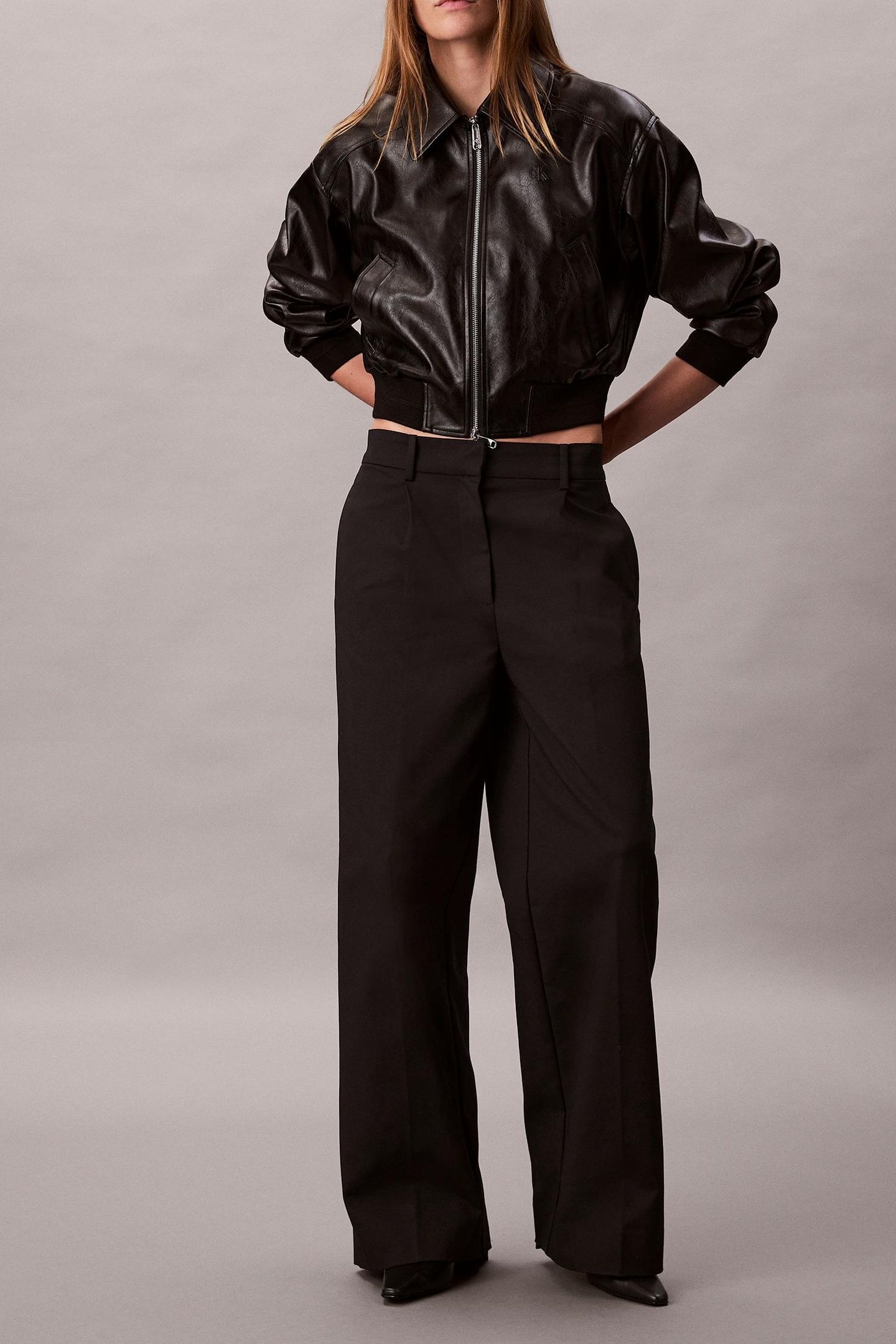 CROPPED CRINKLE JACKET BLACK 3
