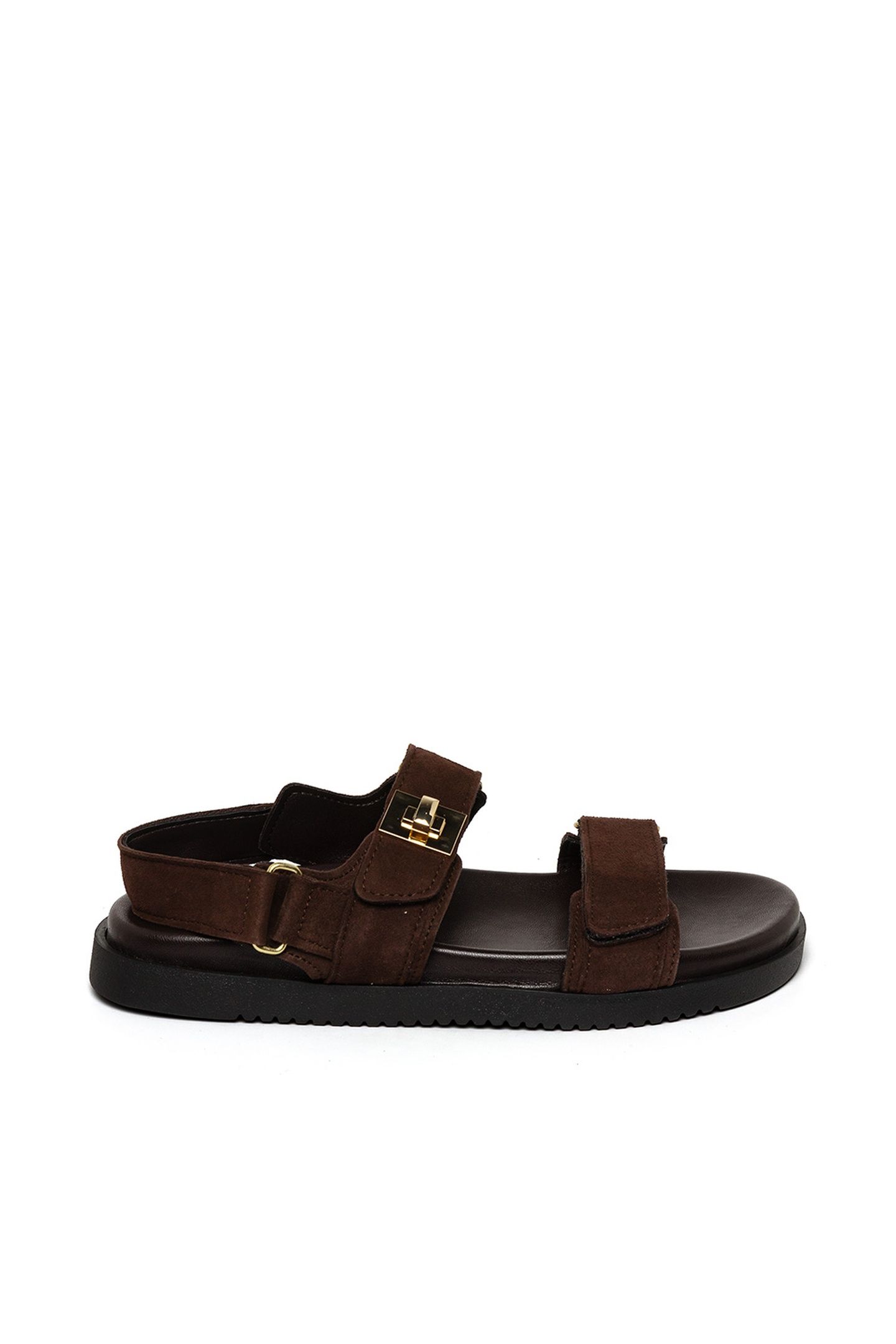 MONA-E SANDALS DK BROWN SUEDE 1