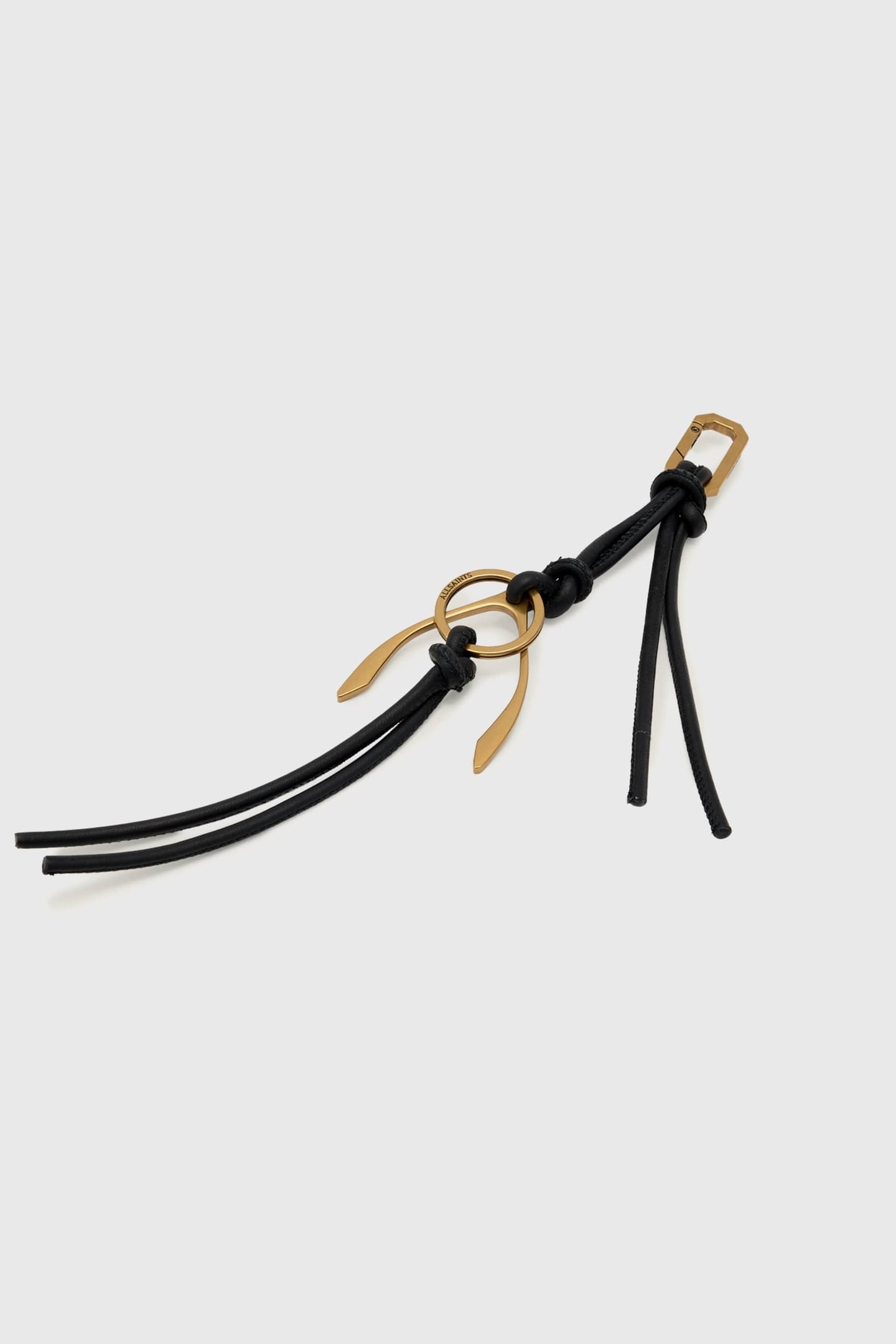 WISHBONE MTL KEYRING BLACK/GOLD 2
