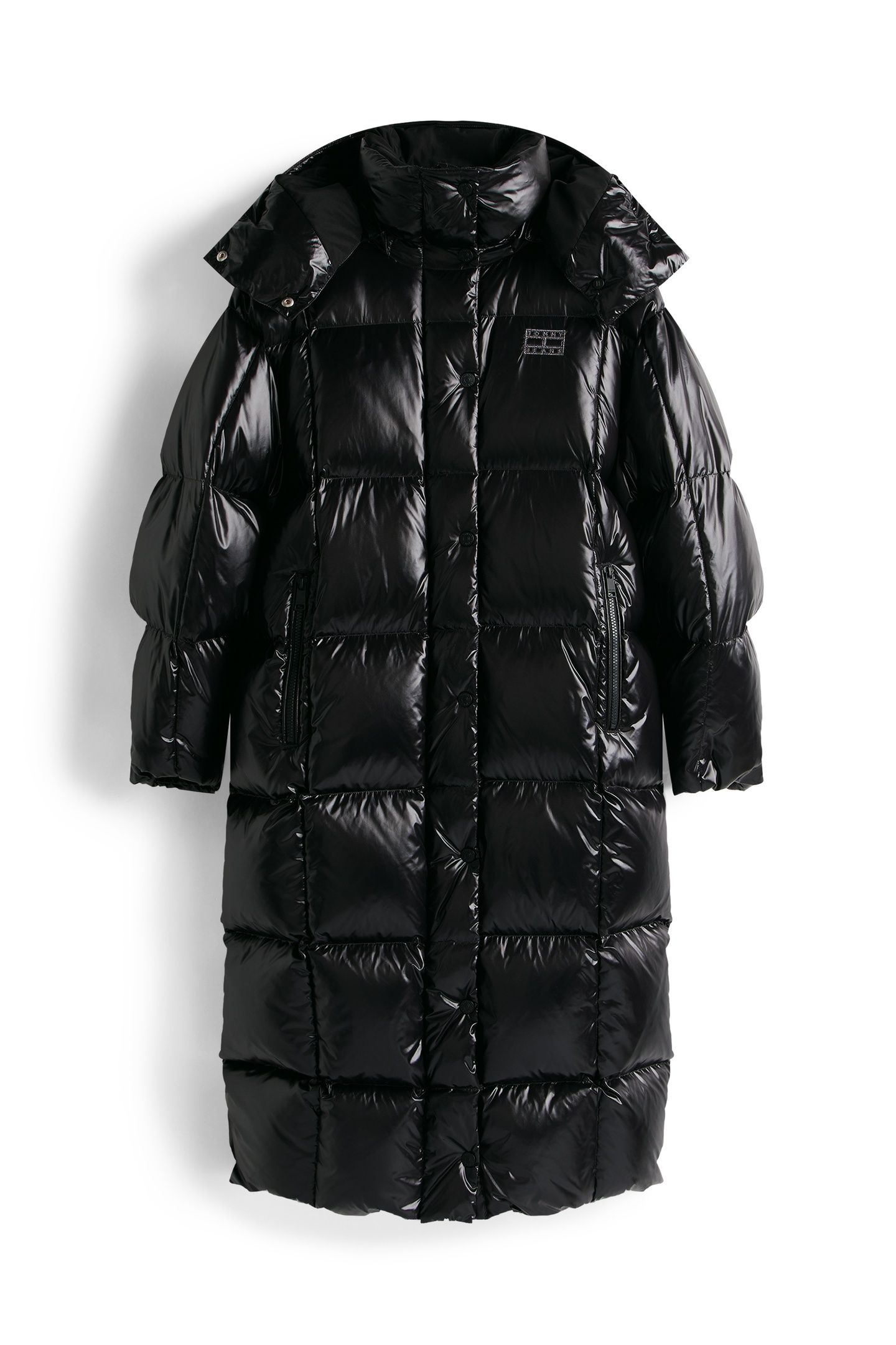 TJW ALASKA GRID SHNY COAT BLACK 3