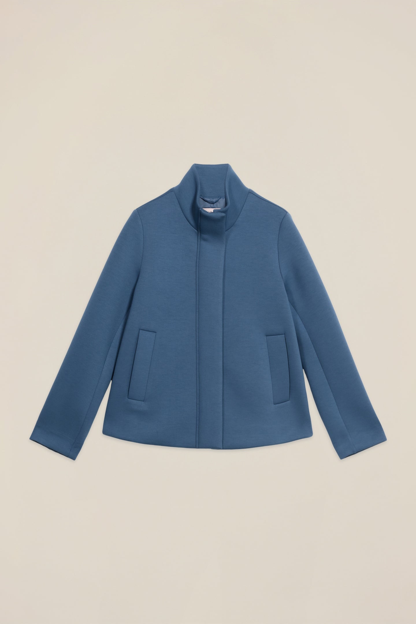 HIGH-NECK SCUBA COAT LIGHT BLUE 3