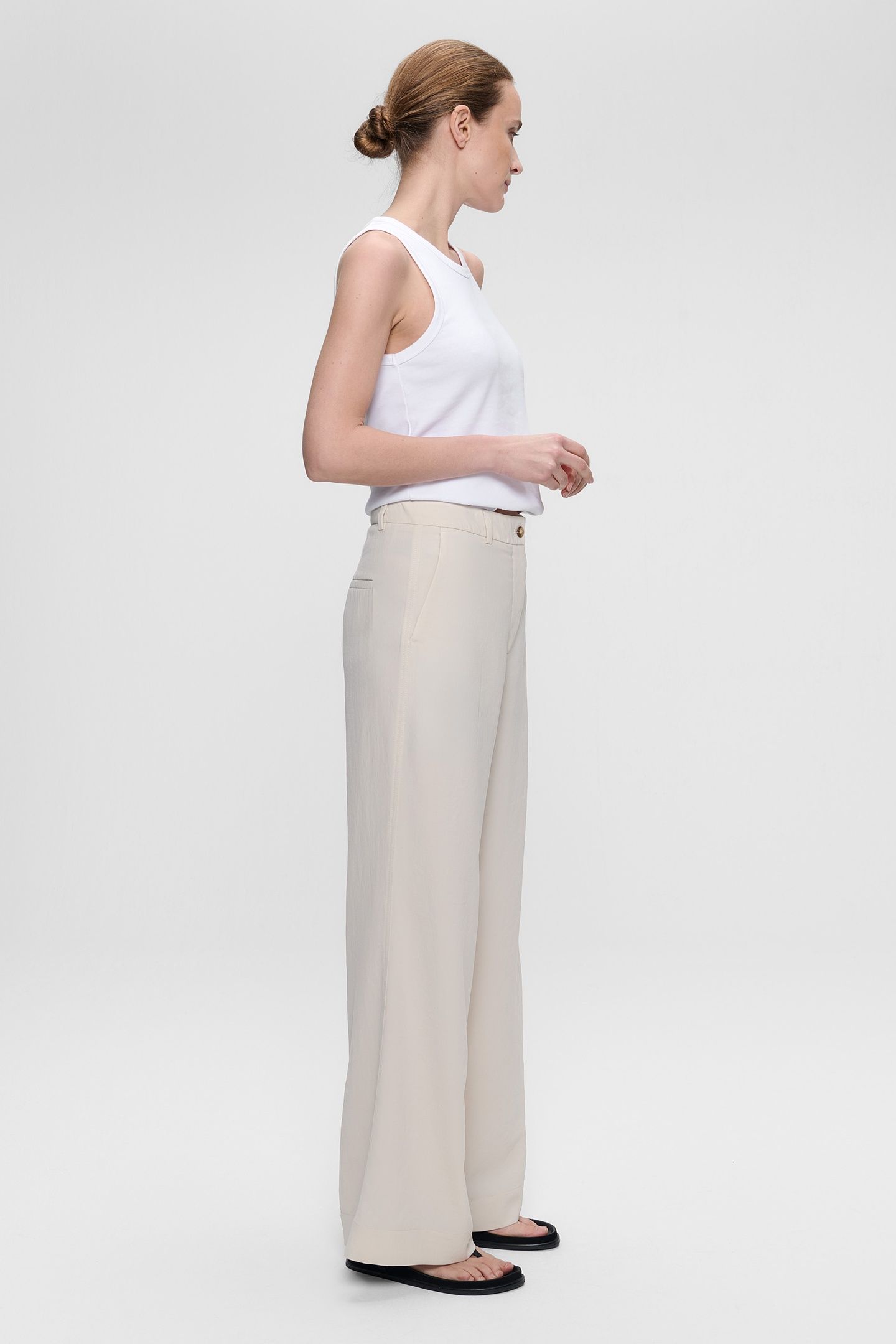 JAP CREPE MICKY WIDE LEG PANTS CHALK 3