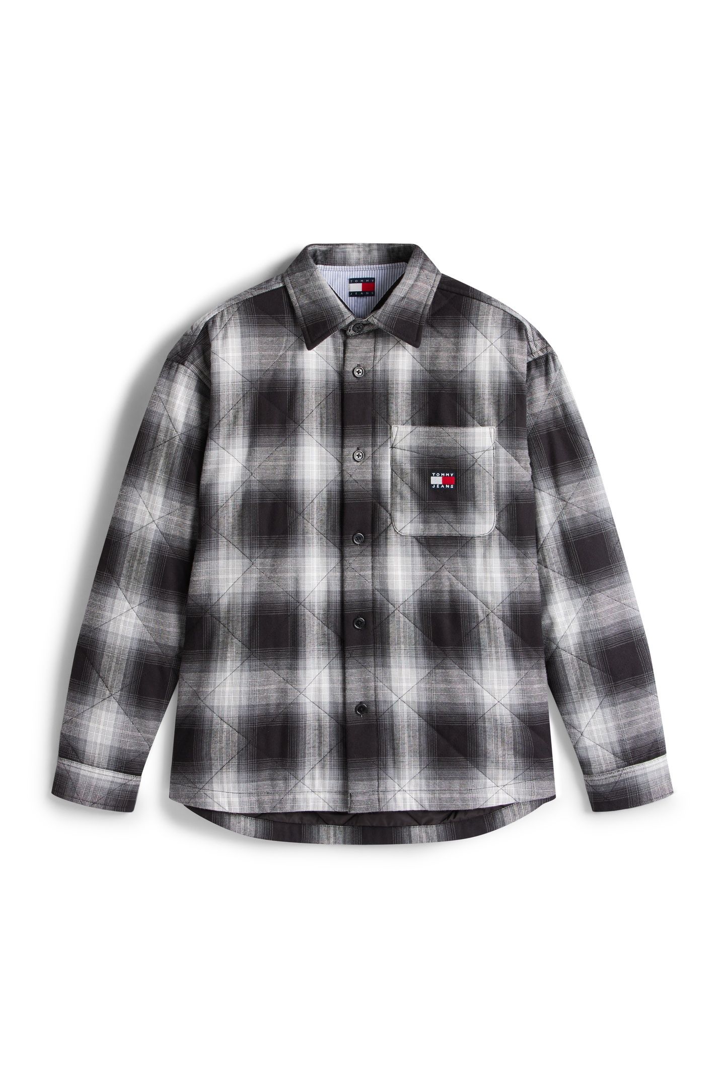 TJM QUILTED PADDED OVERSHIRT BLACK/CHECK QUILTED 4