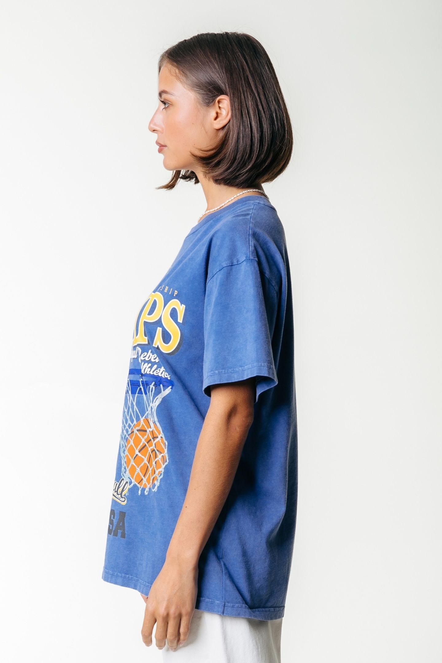 CHAMPIONS ACID WASH LOOSEFIT TEE BRIGHT BLUE 3