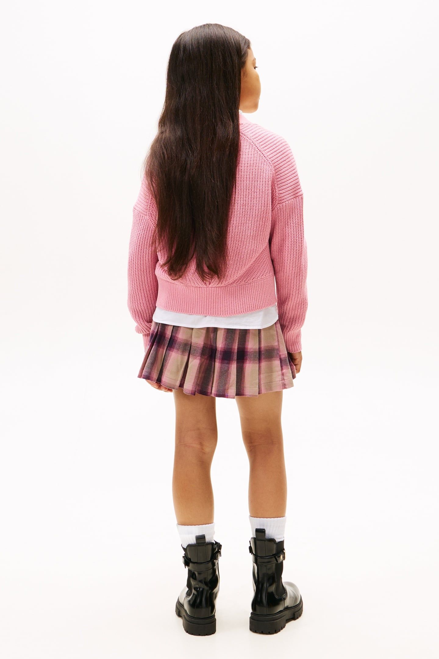 GIRLS CHENILLE CARDIGAN MYSTIC PINK 2