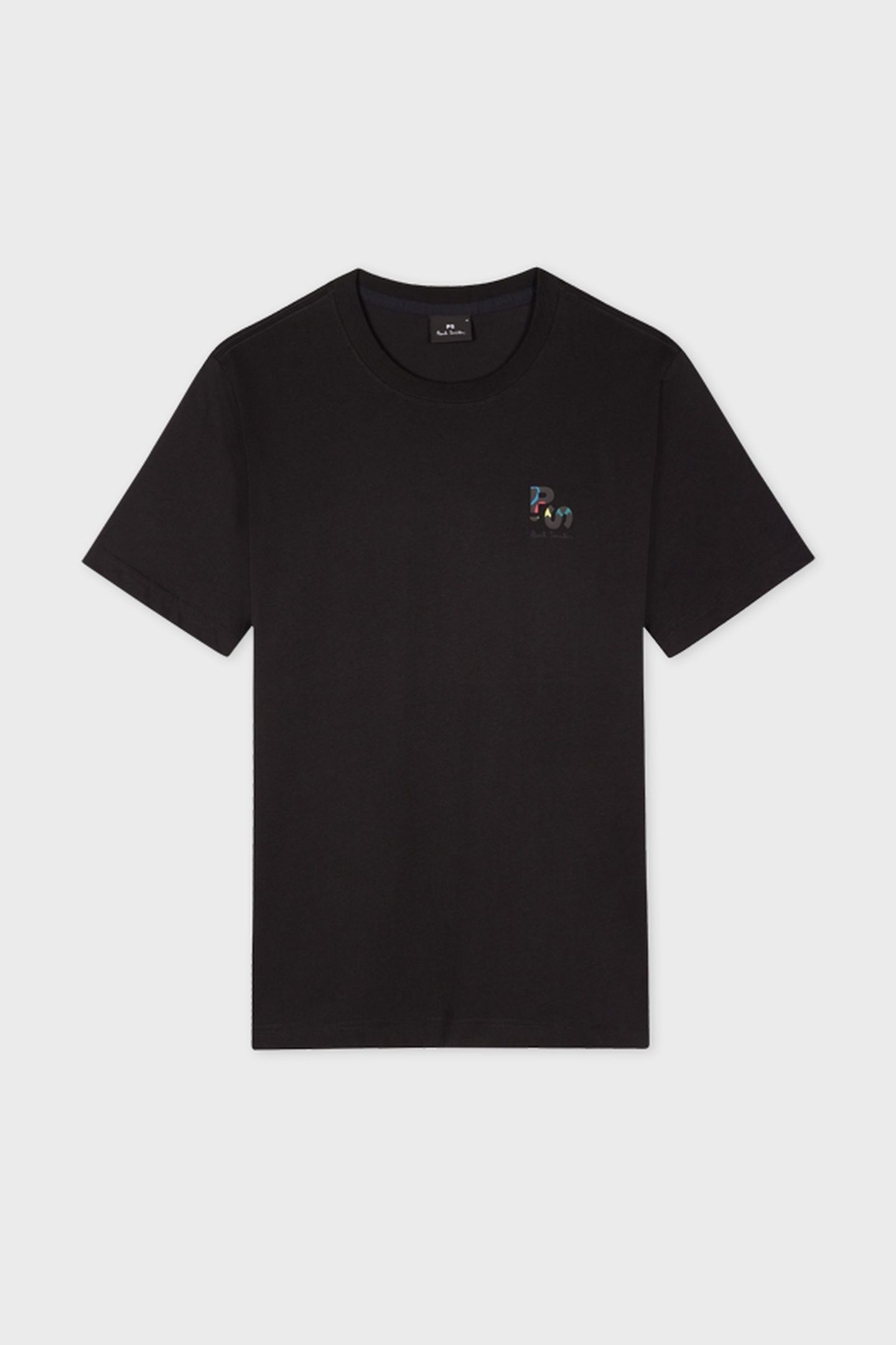 MENS REG FIT T SHIRT PS LOGO BREAST BLACK 2