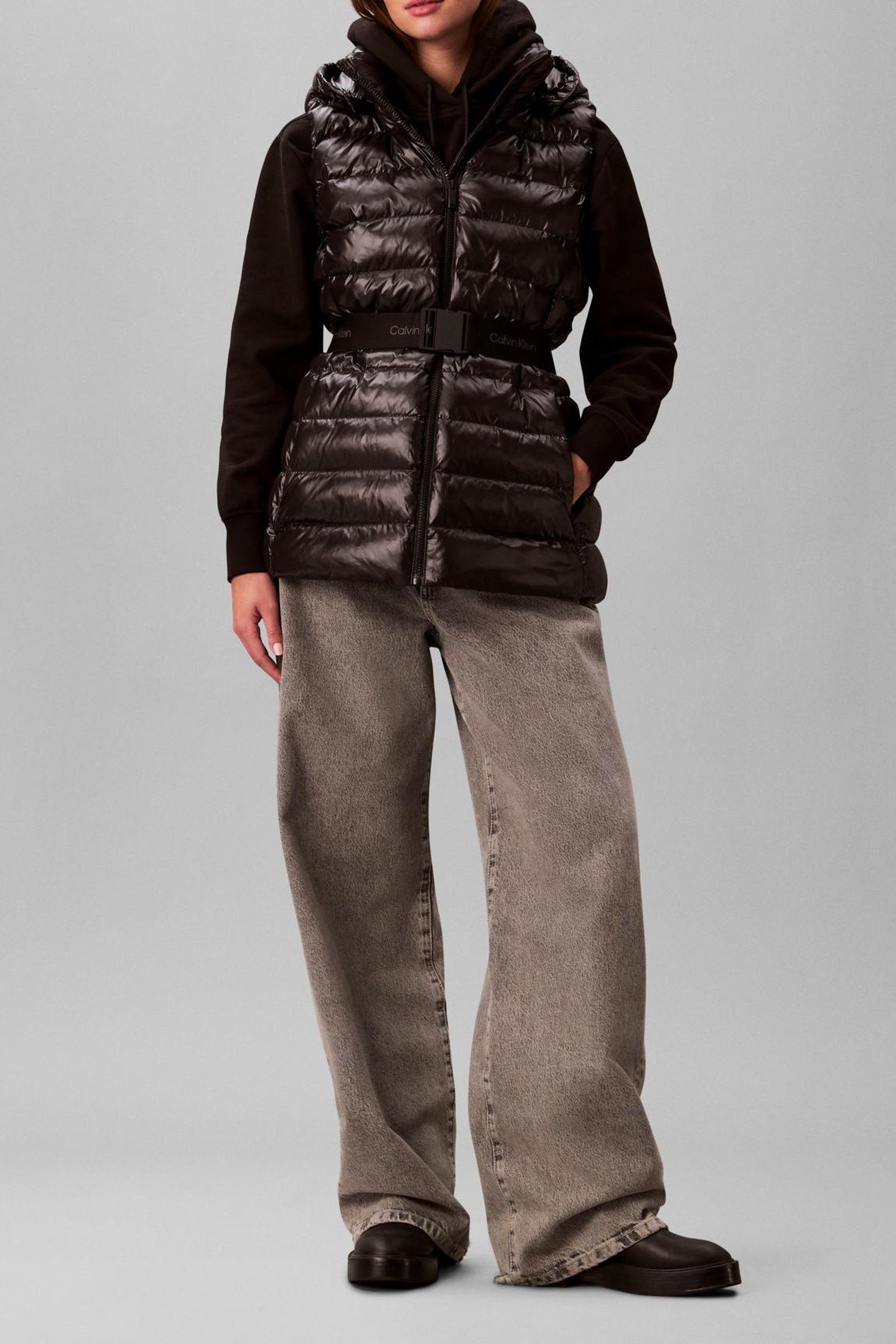 BELTED LIGHTWEIGHT VEST BLACK 3