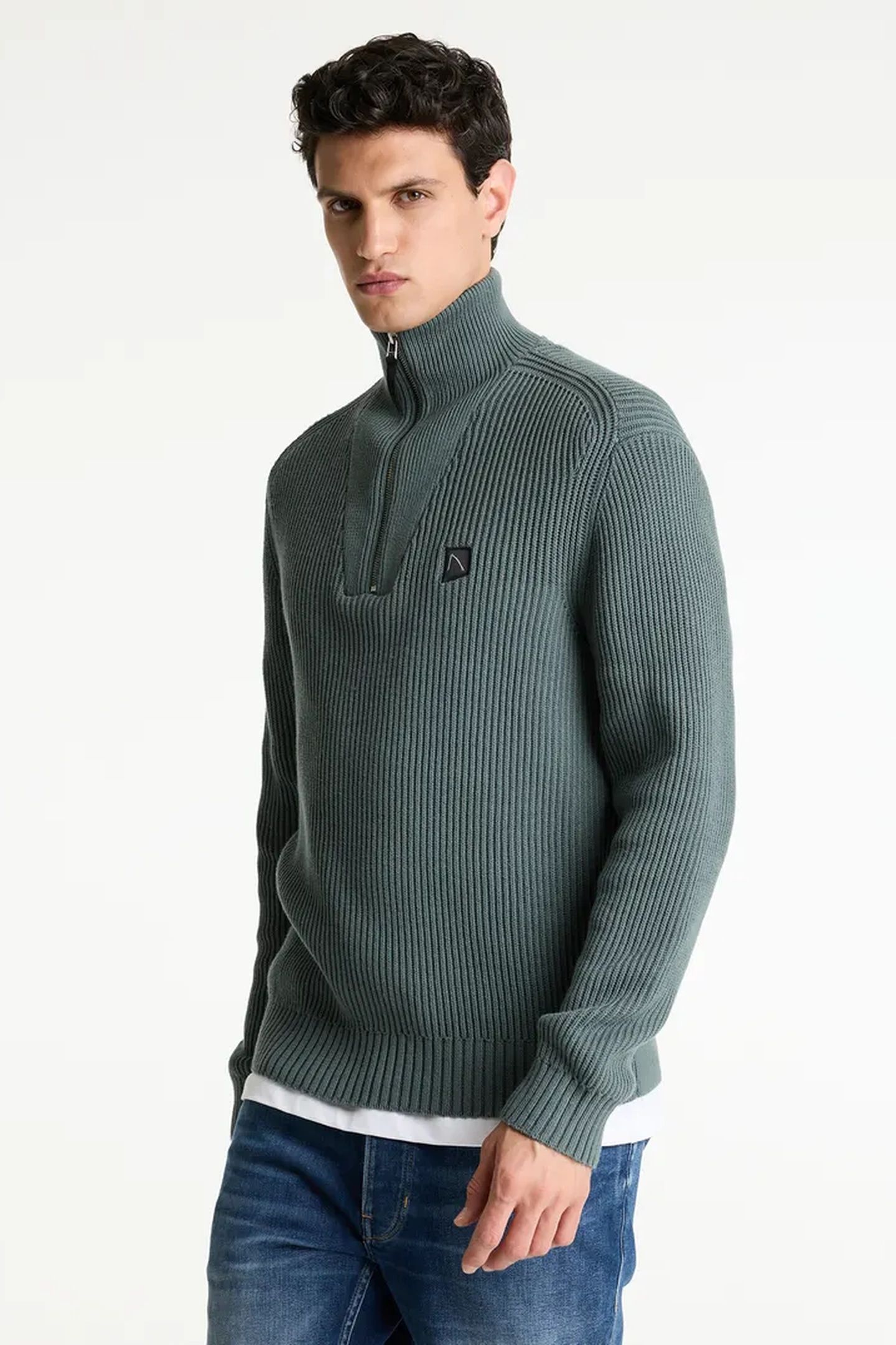 PULLOVER OLIVER HALF ZIP BALSAM GREEN 1