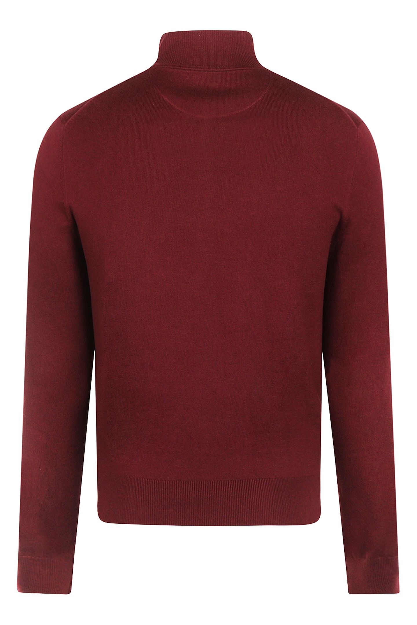 ZIP MOCK SWEATER BURGUNDY 2