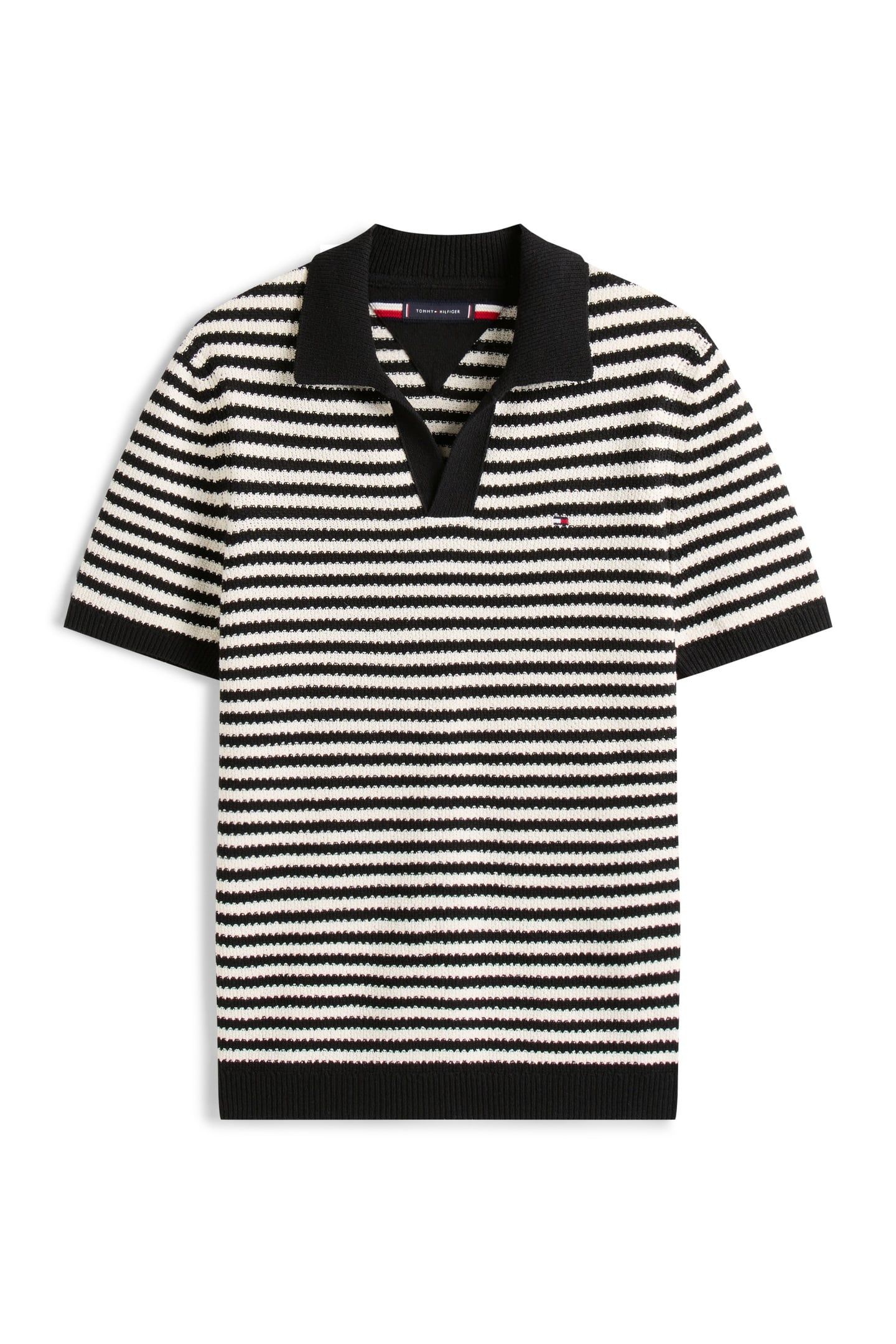 KNITTED TEXTURED POLO DESERT SKY/IVORY PETAL 4