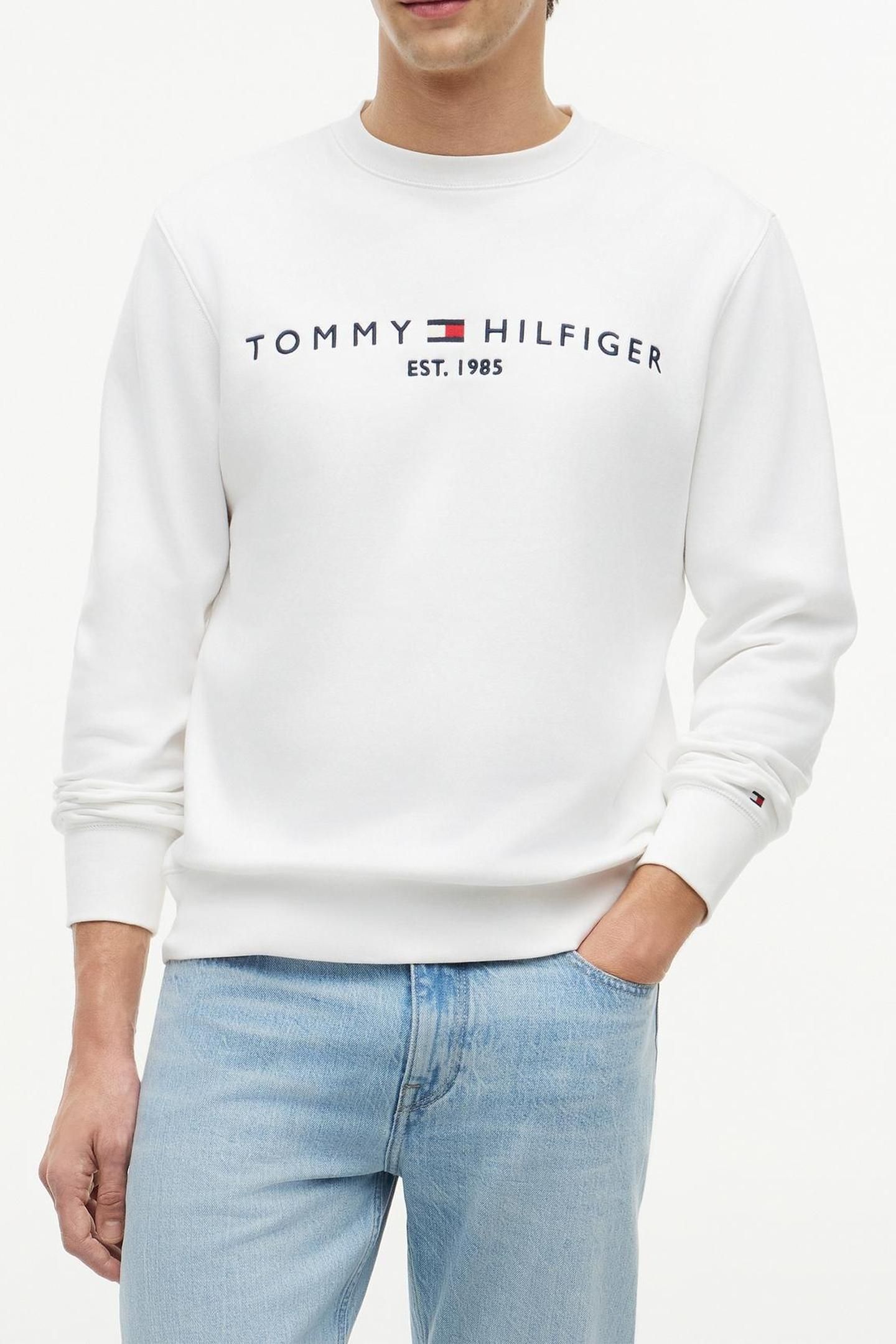 TOMMY LOGO SWEATSHIRT WHITE 1
