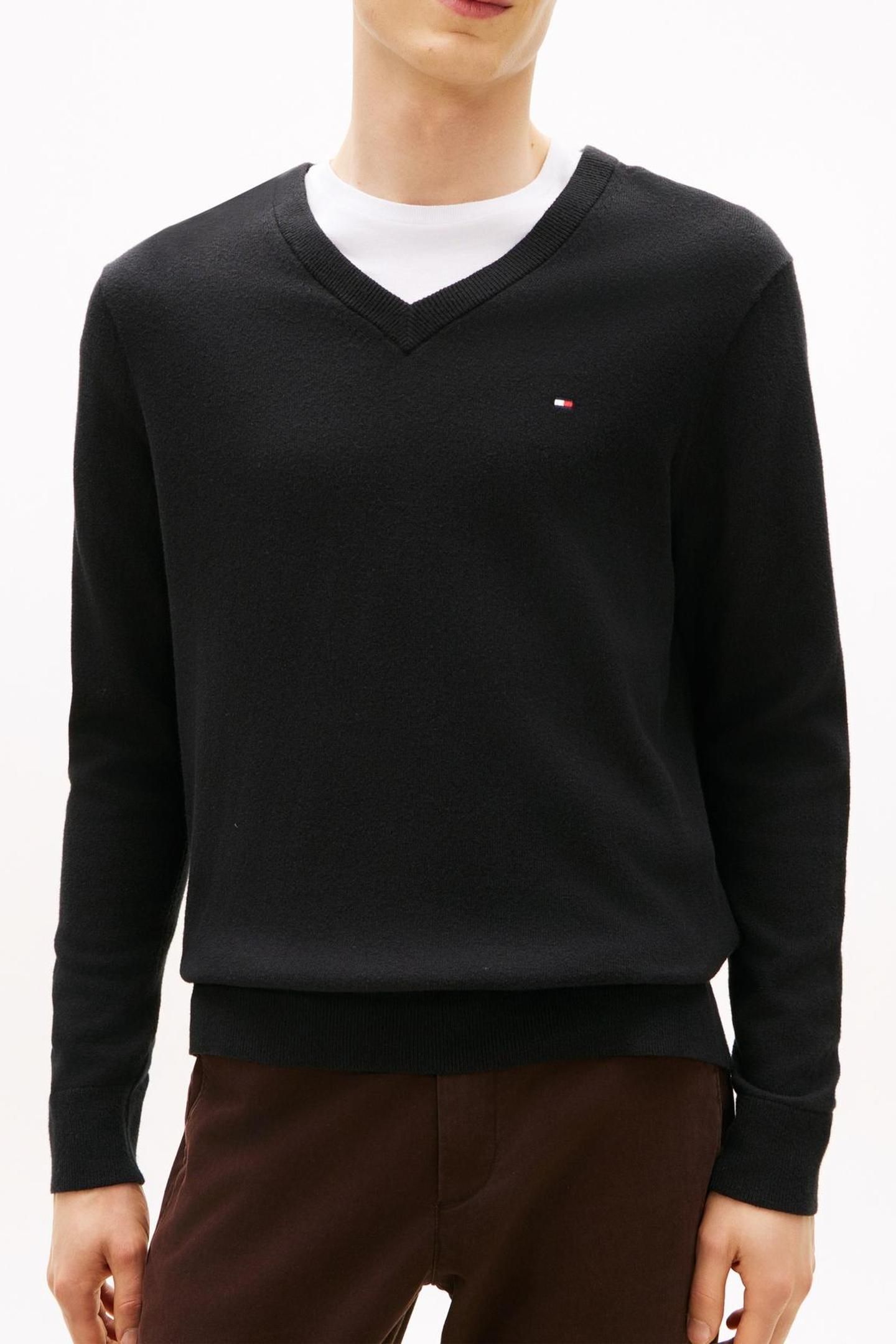 PIMA COTTON CASHMERE SWEATER BLACK 5