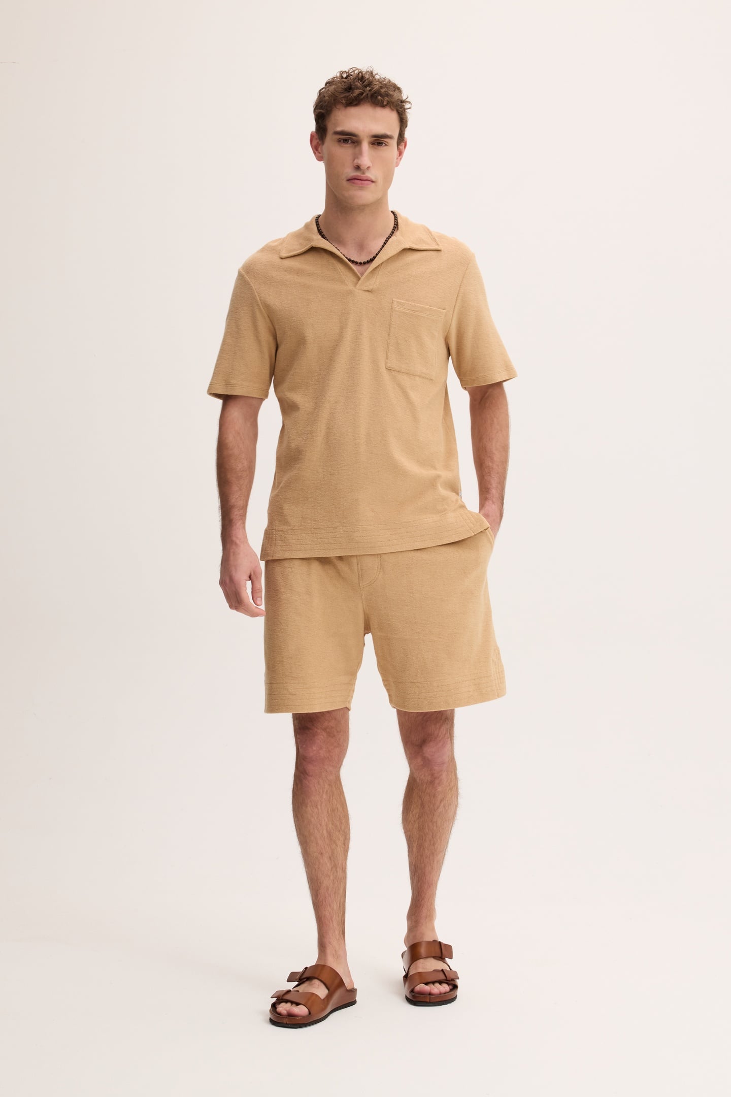PTOWEL POLOS BEIGE BROWN 1