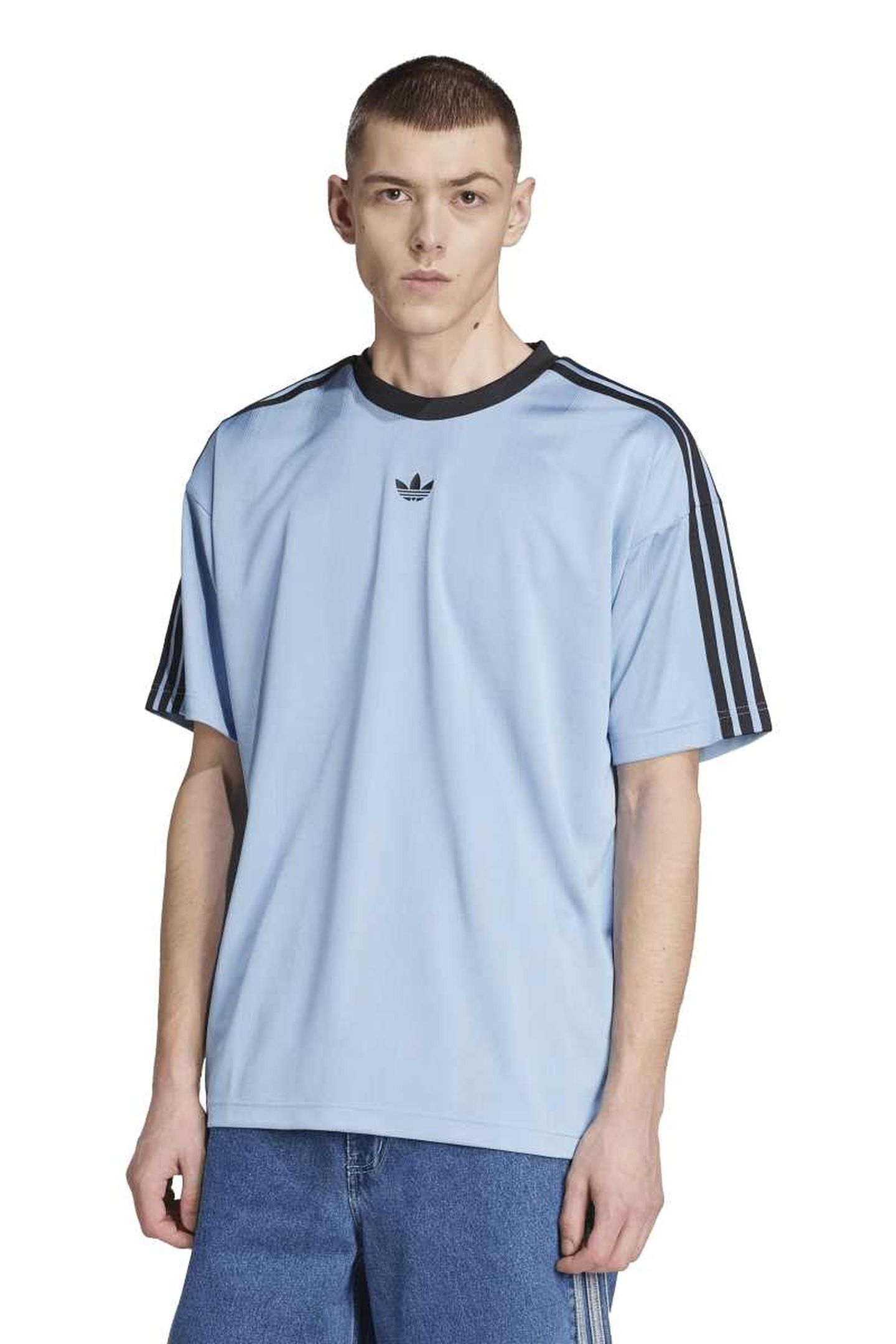 UNISEX JACQUARD JERSEY ASH BLUE 1