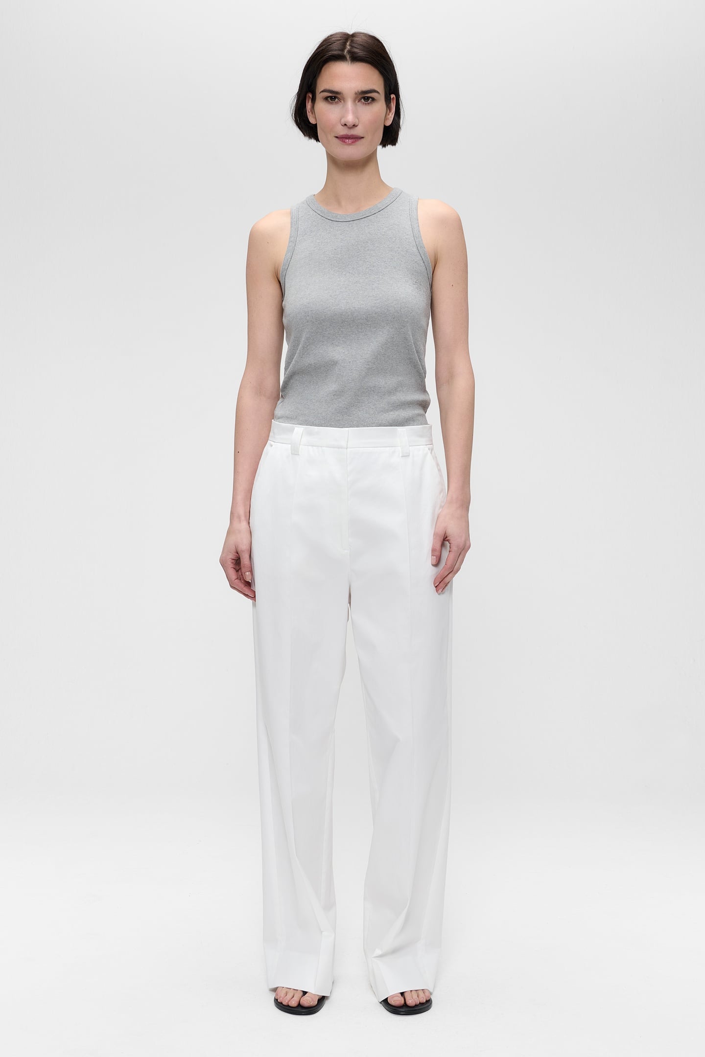 COTTON GARBARDINE KAY PANTS OFF WHITE 1
