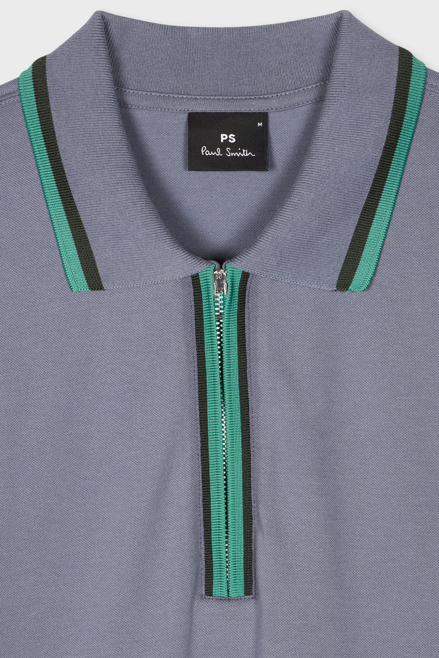 MENS REG FIT HALF ZIP POLO SLATE 6