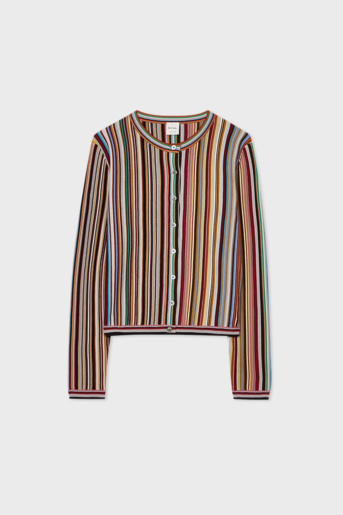 WOMENS KNITTED CARDIGAN BUTTON THRU MULTI COLOURED 7