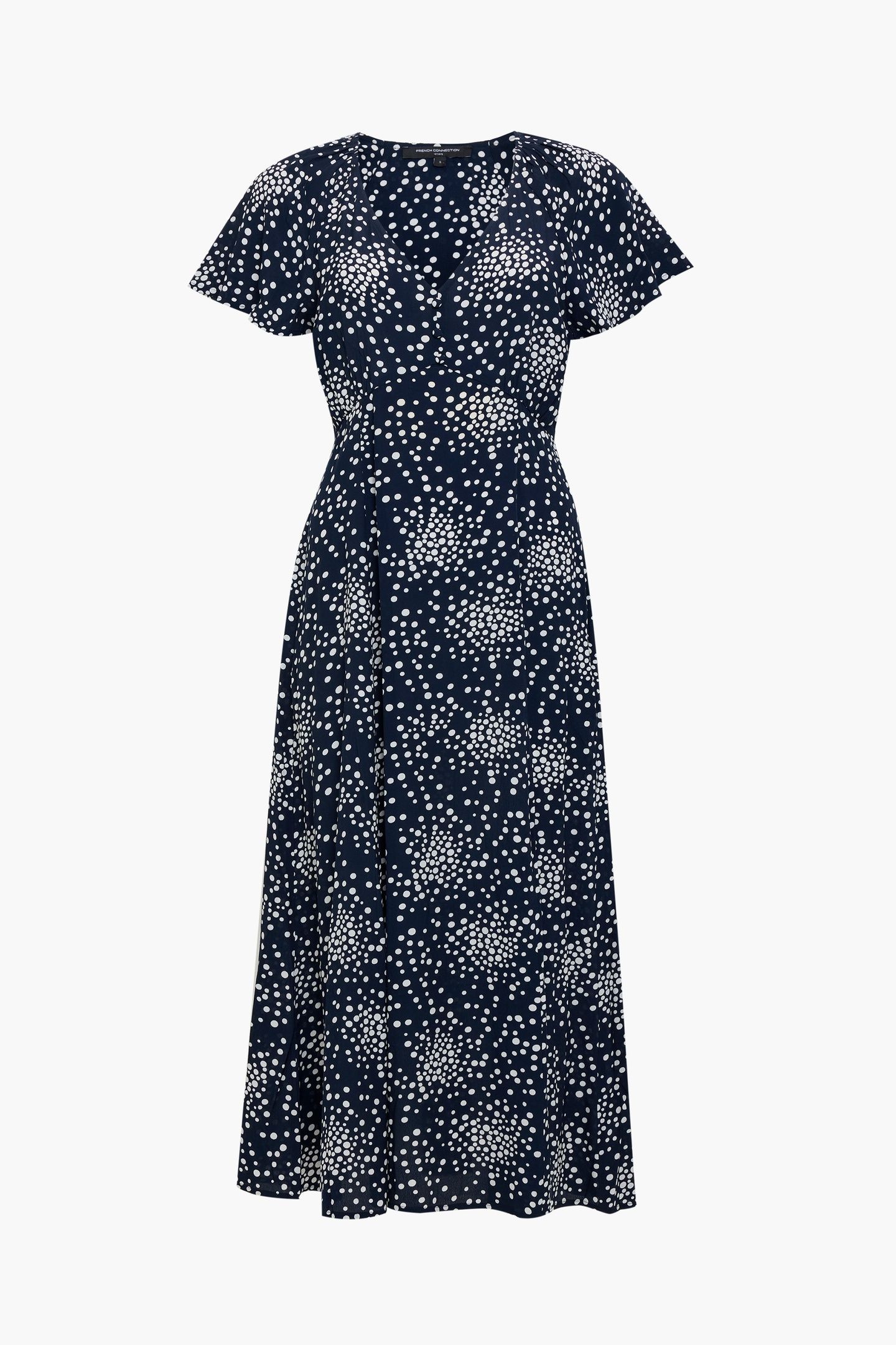 THEA LIZZIE MIDI TEA DRESS NAVY/PORCELAIN CREAM 6
