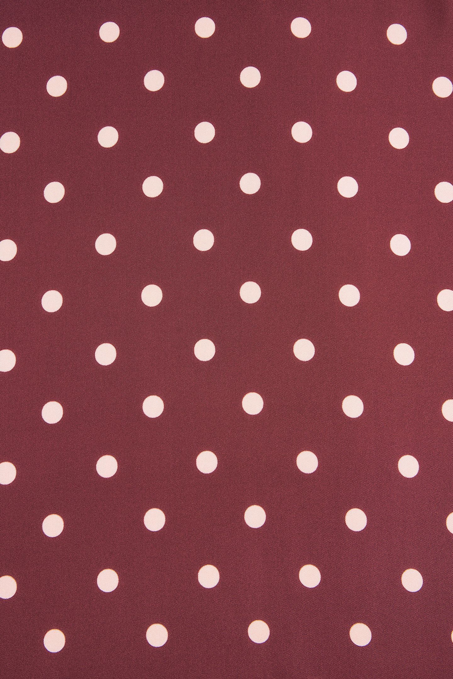 WOMEN SCARF POLKA SILK BUBBLEGUM/RASP 7