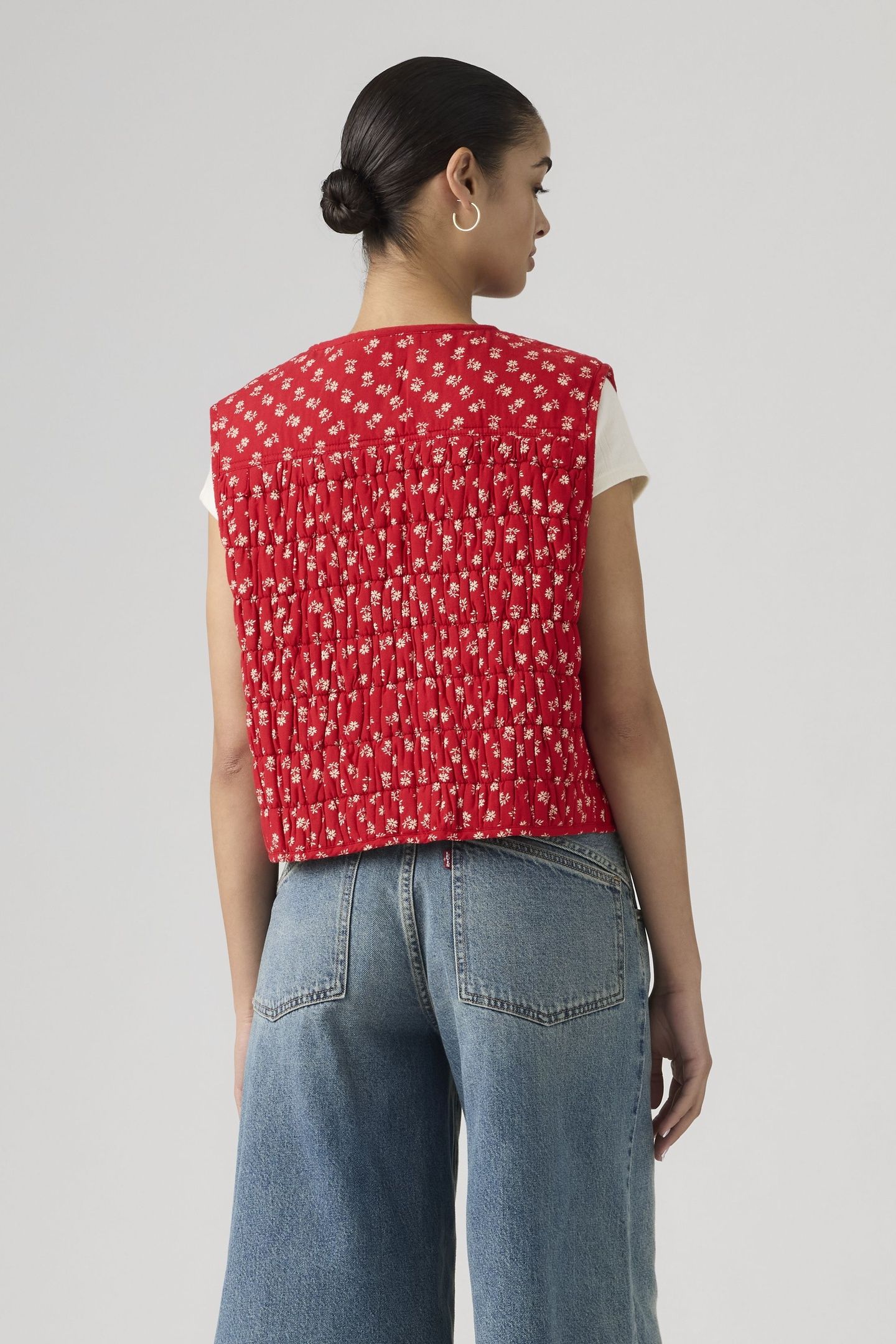 RUE LINER VEST ANGELA DAISY URBAN RED 2