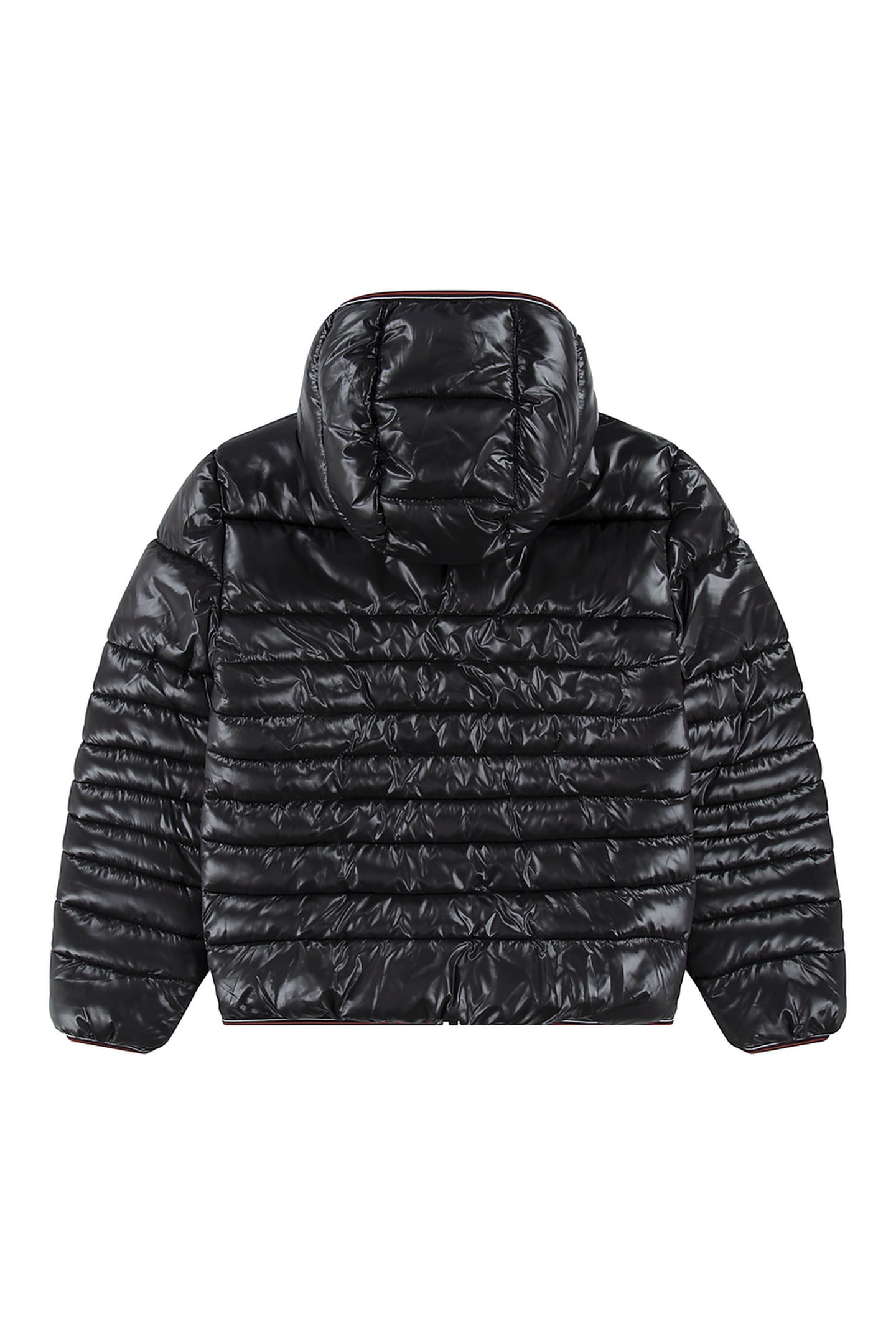BOYS SHERPA LINED PUFFER JACKET BLACK 2