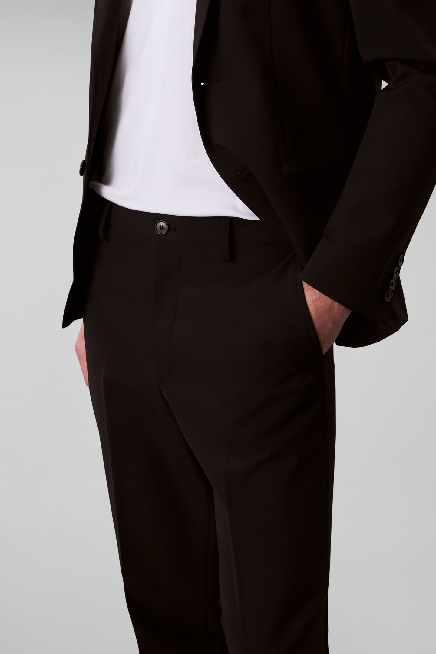 TECH HALF ELASTIC TROUSERS BLACK 5