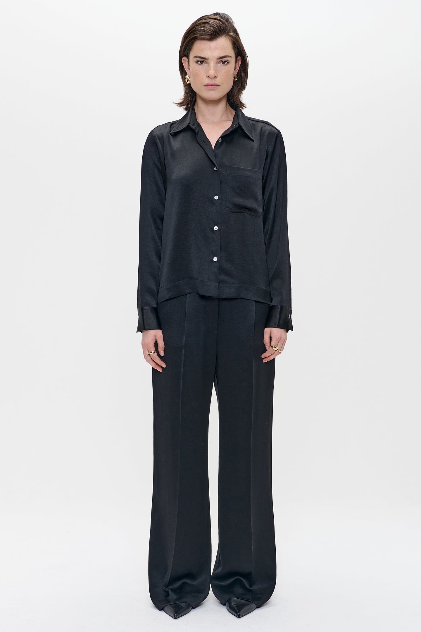 SATIN SHIRT BLACK 3