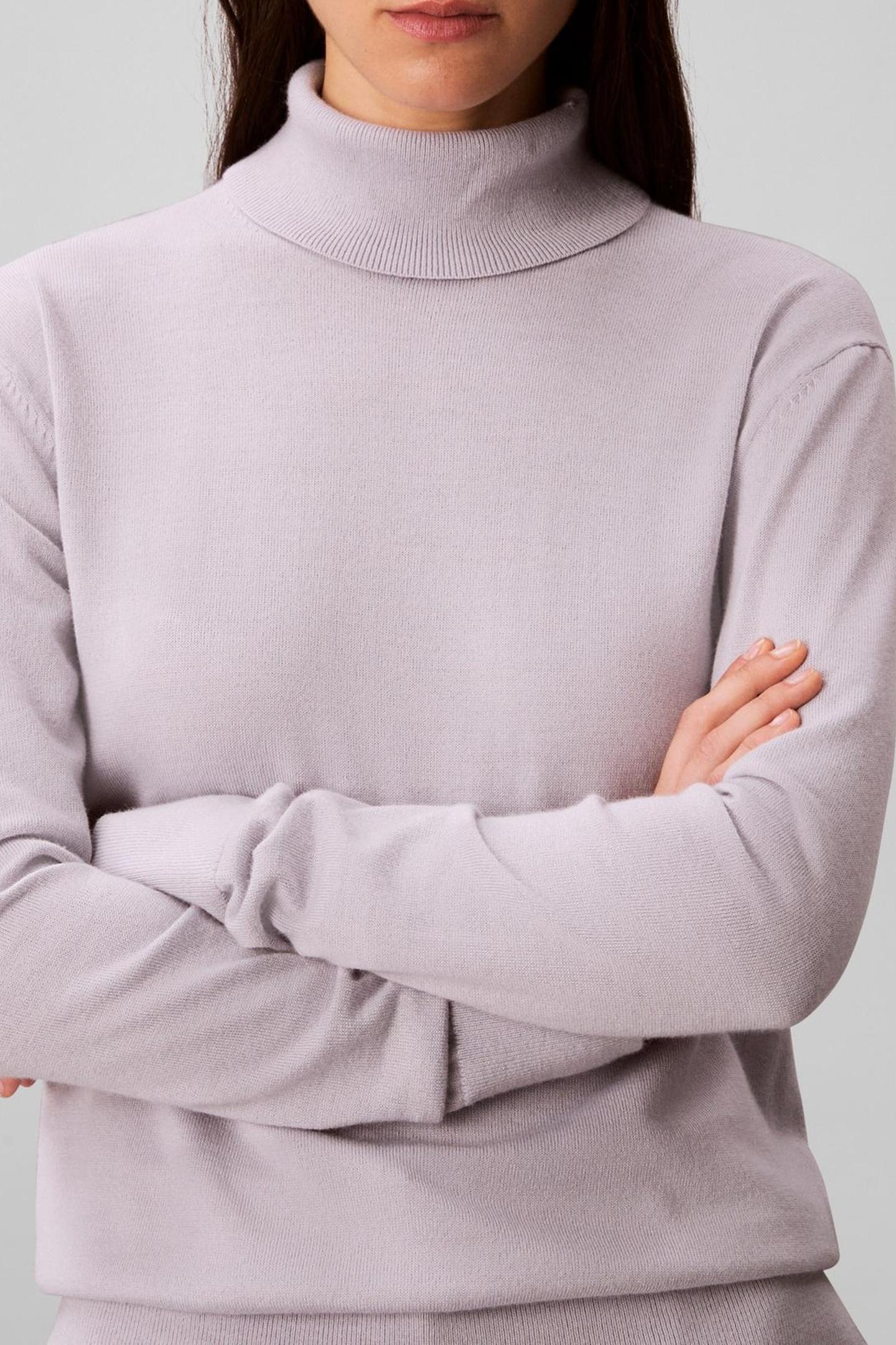 LS T-NECK EXTRAFINE MERINO LACEY LILAC 6