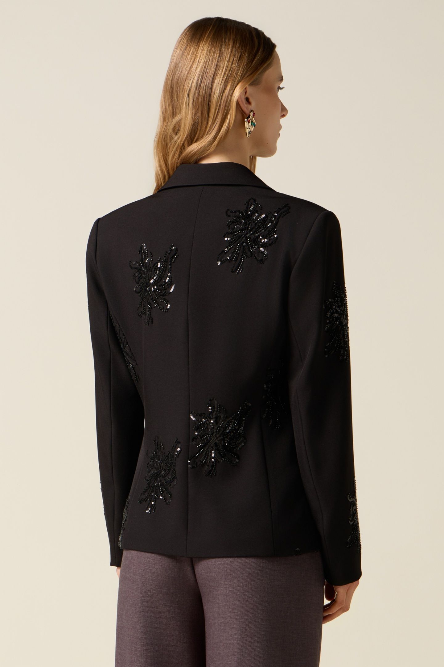BLAZER WITH SEQUIN EMBROIDERY BLACK 2