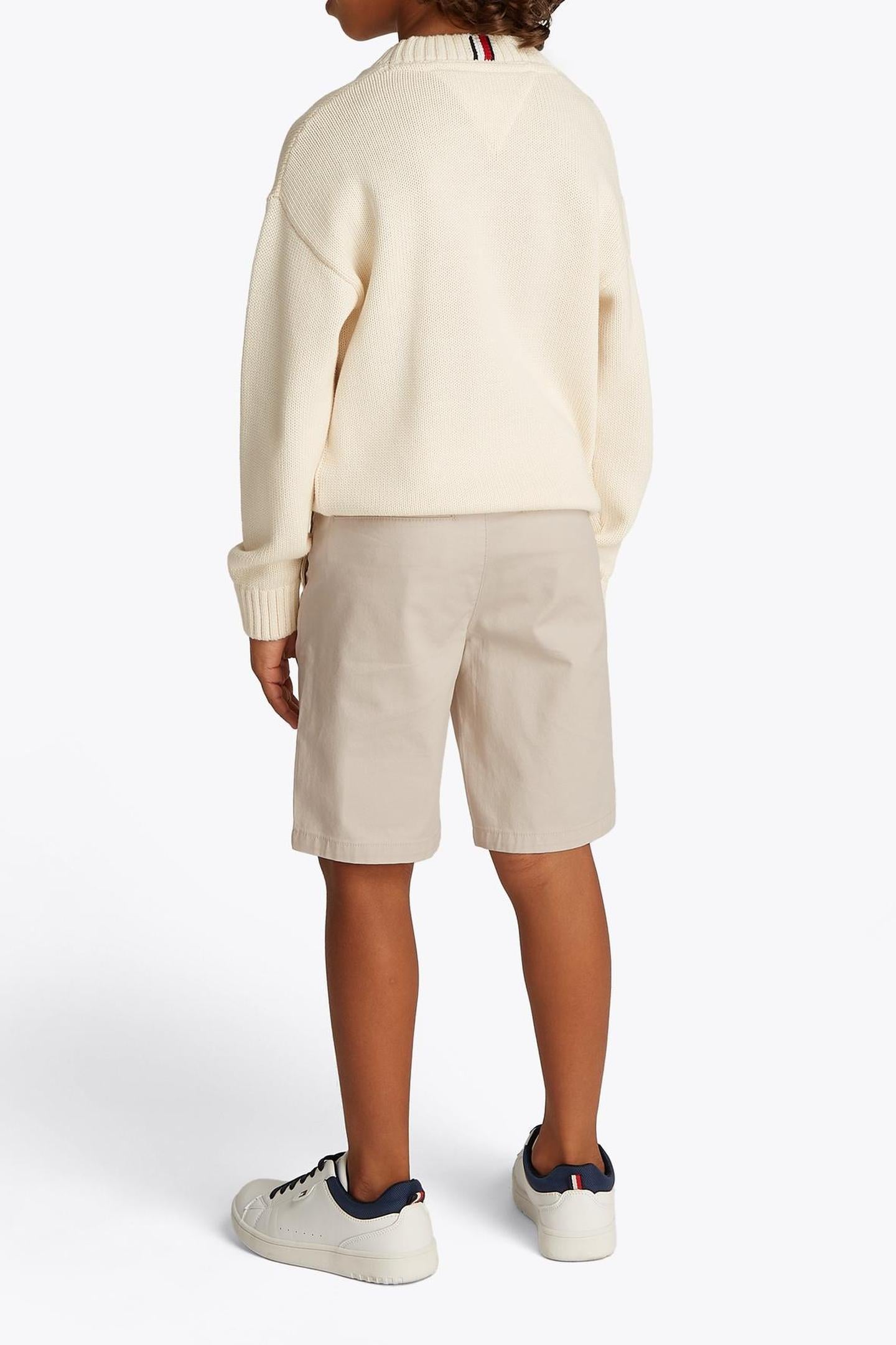 BOYS WOVEN BELTED SHORT CLASSIC BEIGE 2